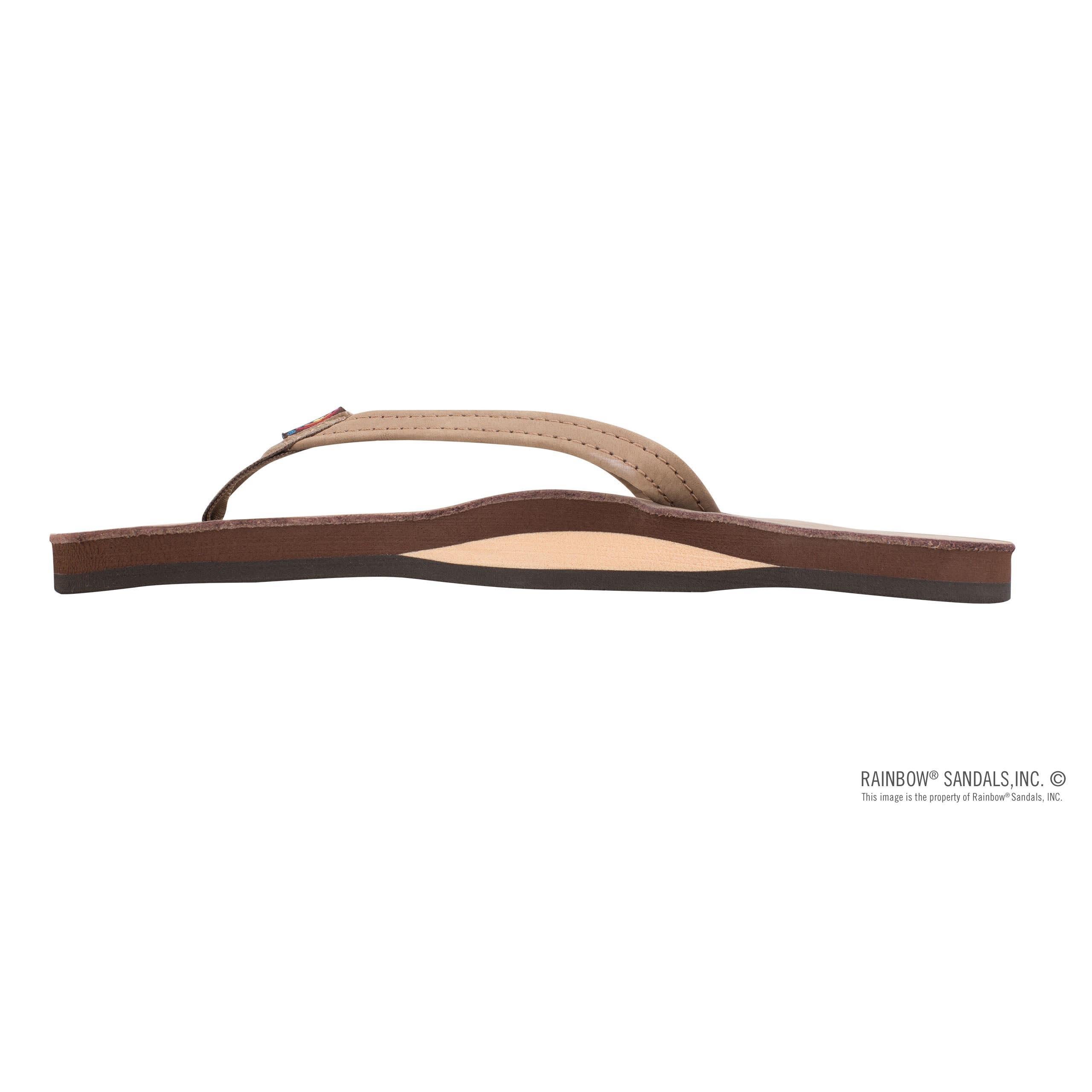 Rainbow Single Layer Narrow Strap Womens Sandals