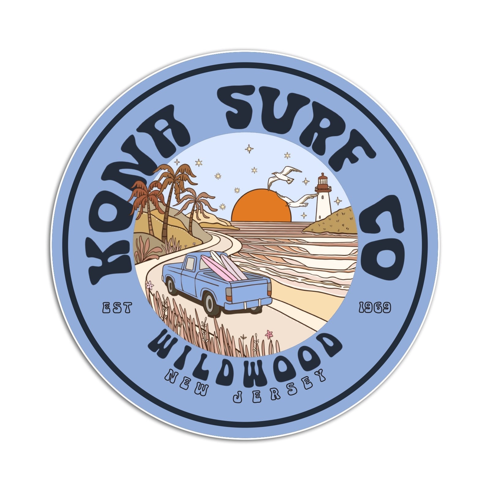 Road to the Beach Sticker