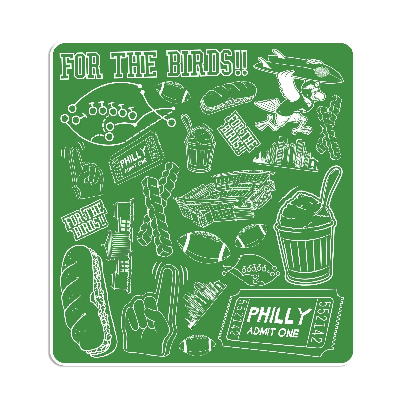 For the Birds Pattern Sticker