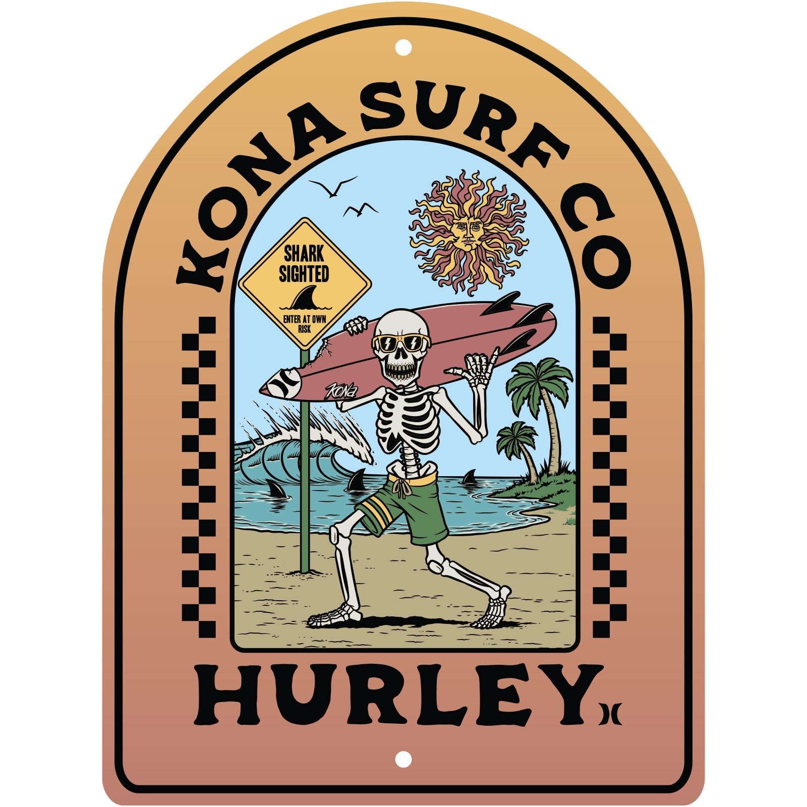 Kona x Hurley 2026 Collab Tin Sign