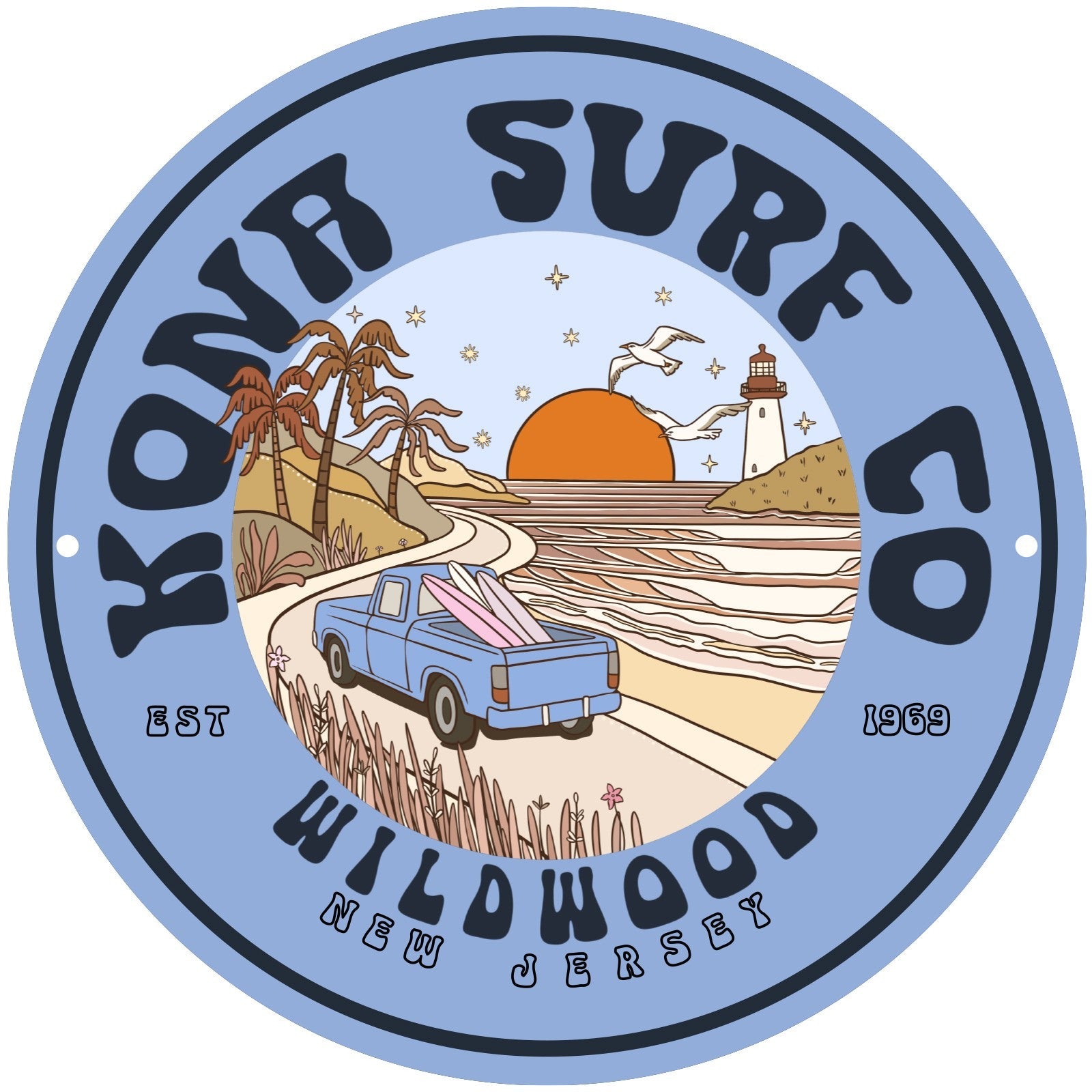 Road to the Beach Tin Sign