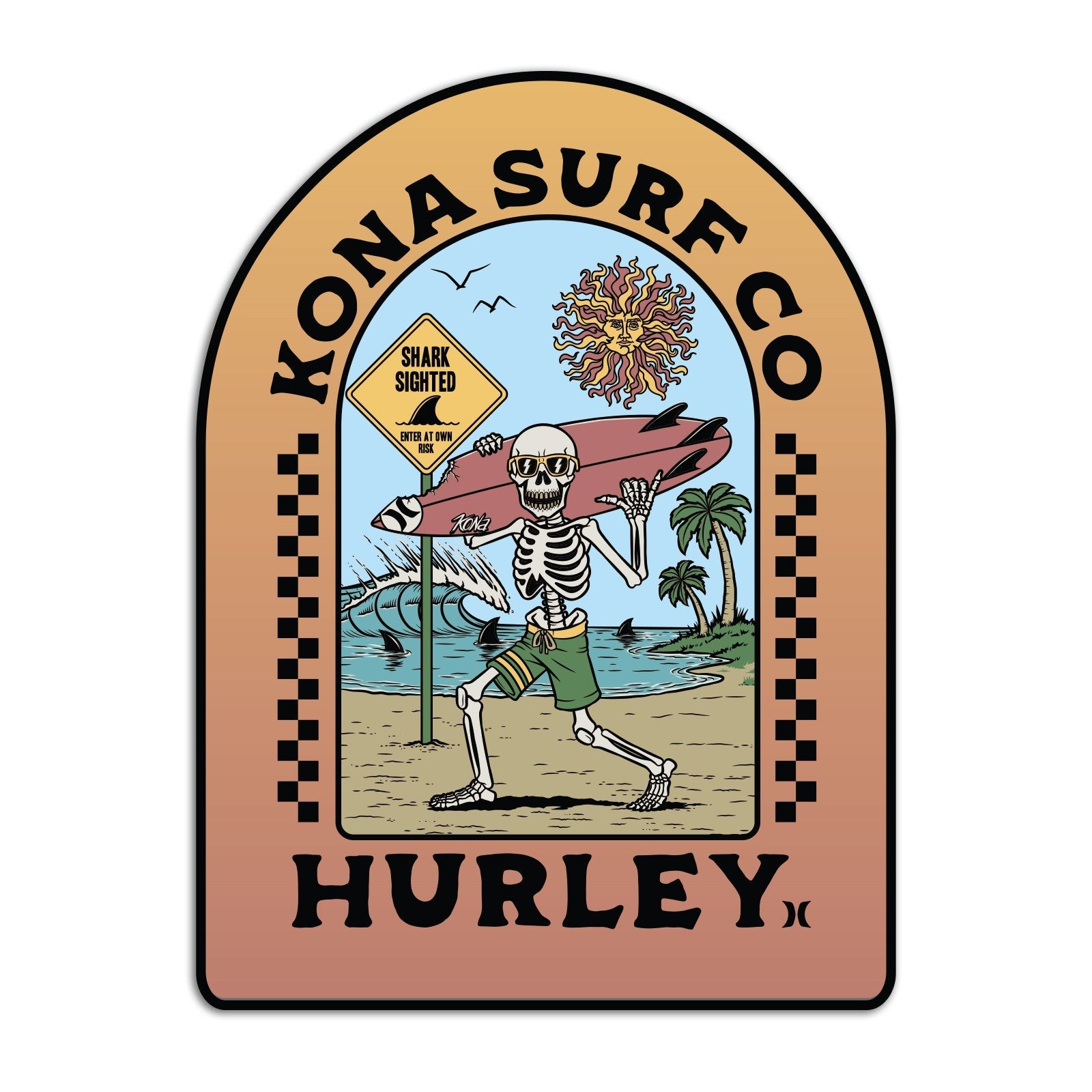 Kona x Hurley 2026 Collab Sticker