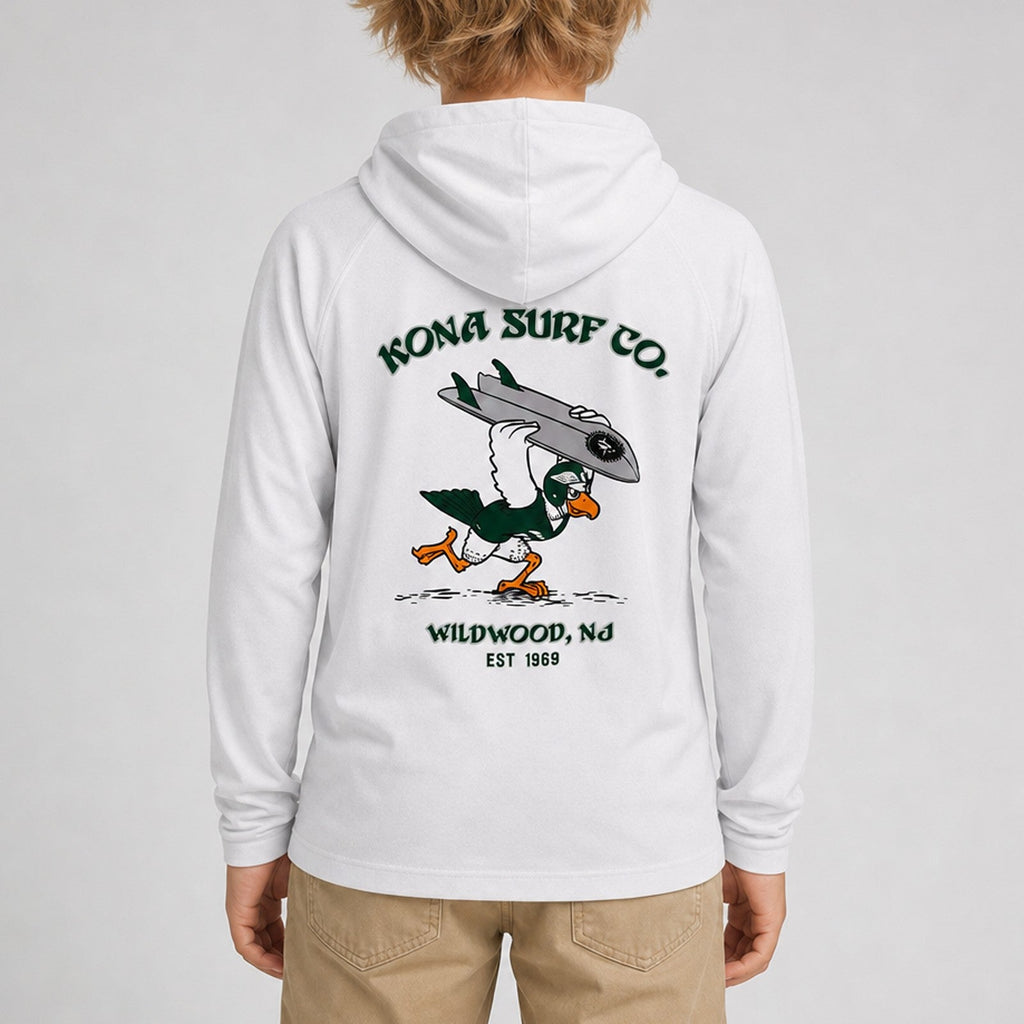 For the Birds Hooded Boys UV Sun Protection LS Shirt