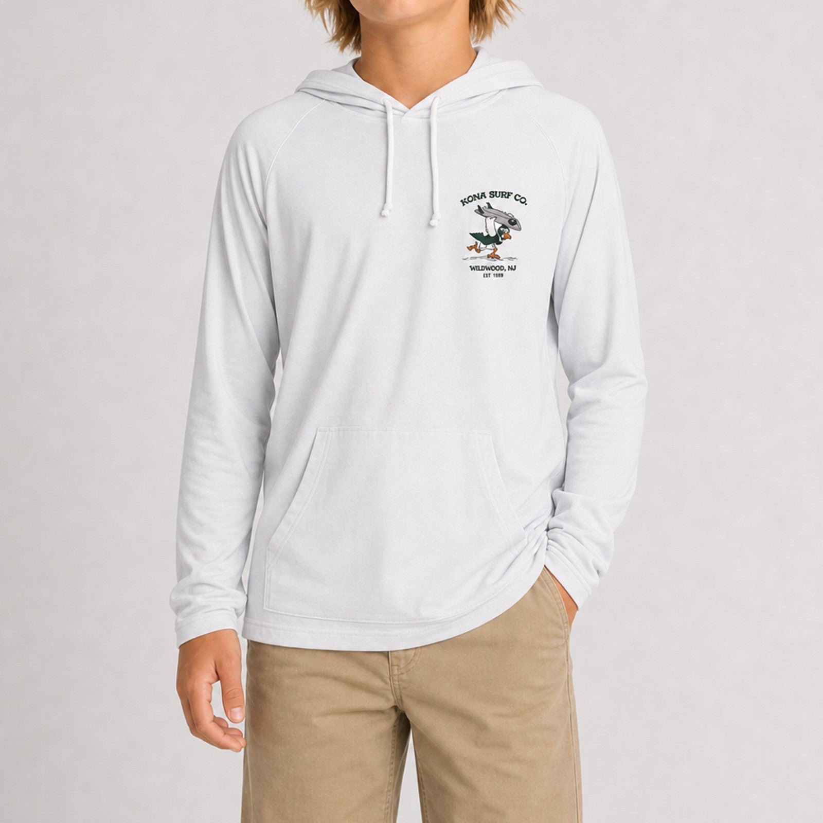For the Birds Hooded Boys UV Sun Protection LS Shirt