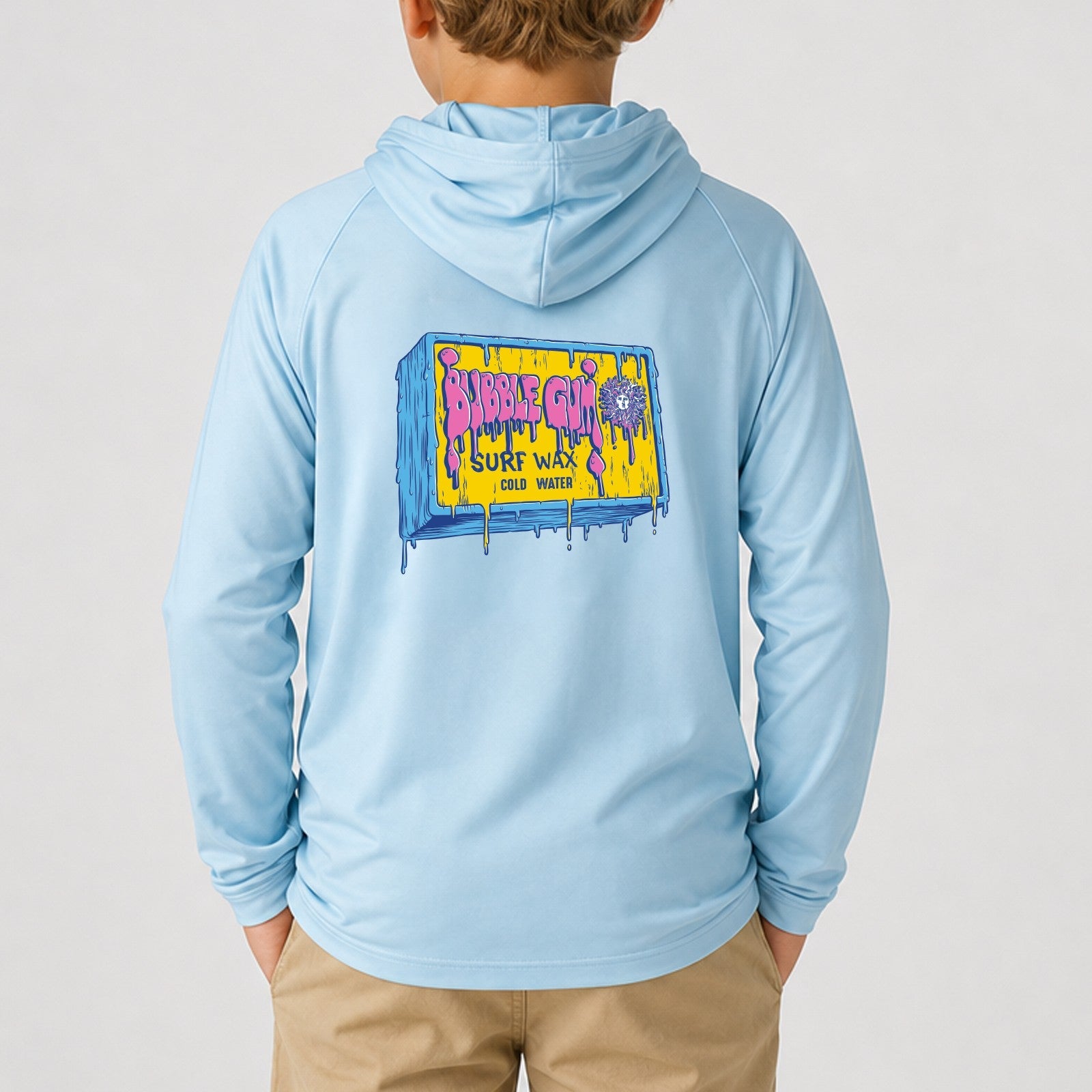 Kona x BubbleGum Collab Hooded Boys UV Sun Protection LS Shirt