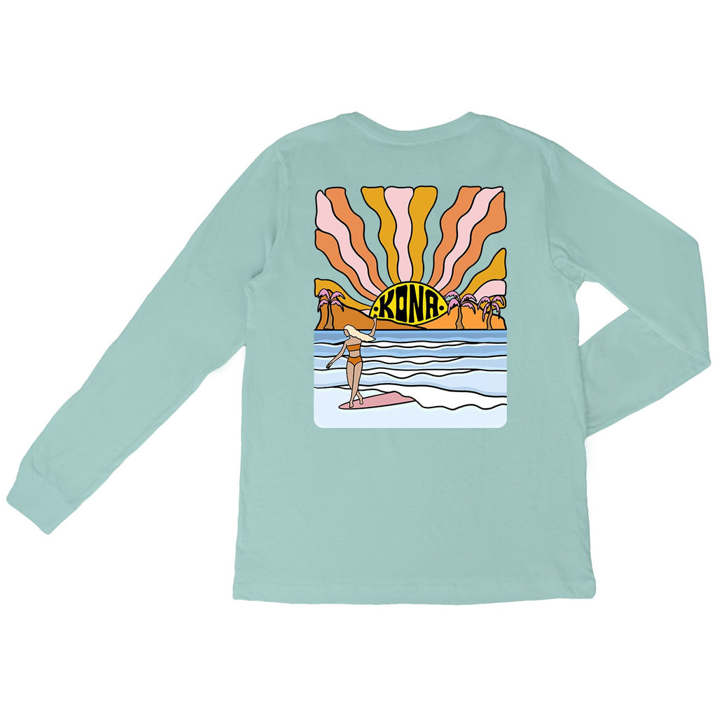 Evening Surfer Girls Long Sleeve Shirt
