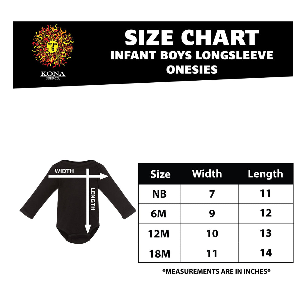 Guitar Surfer Infant Boys Long Sleeve Onesie