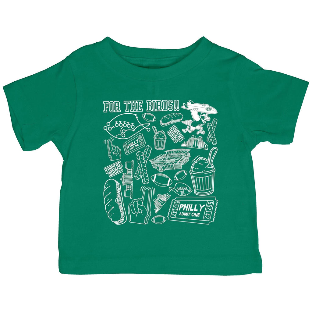 For The Birds Pattern Toddler Boys T-Shirt