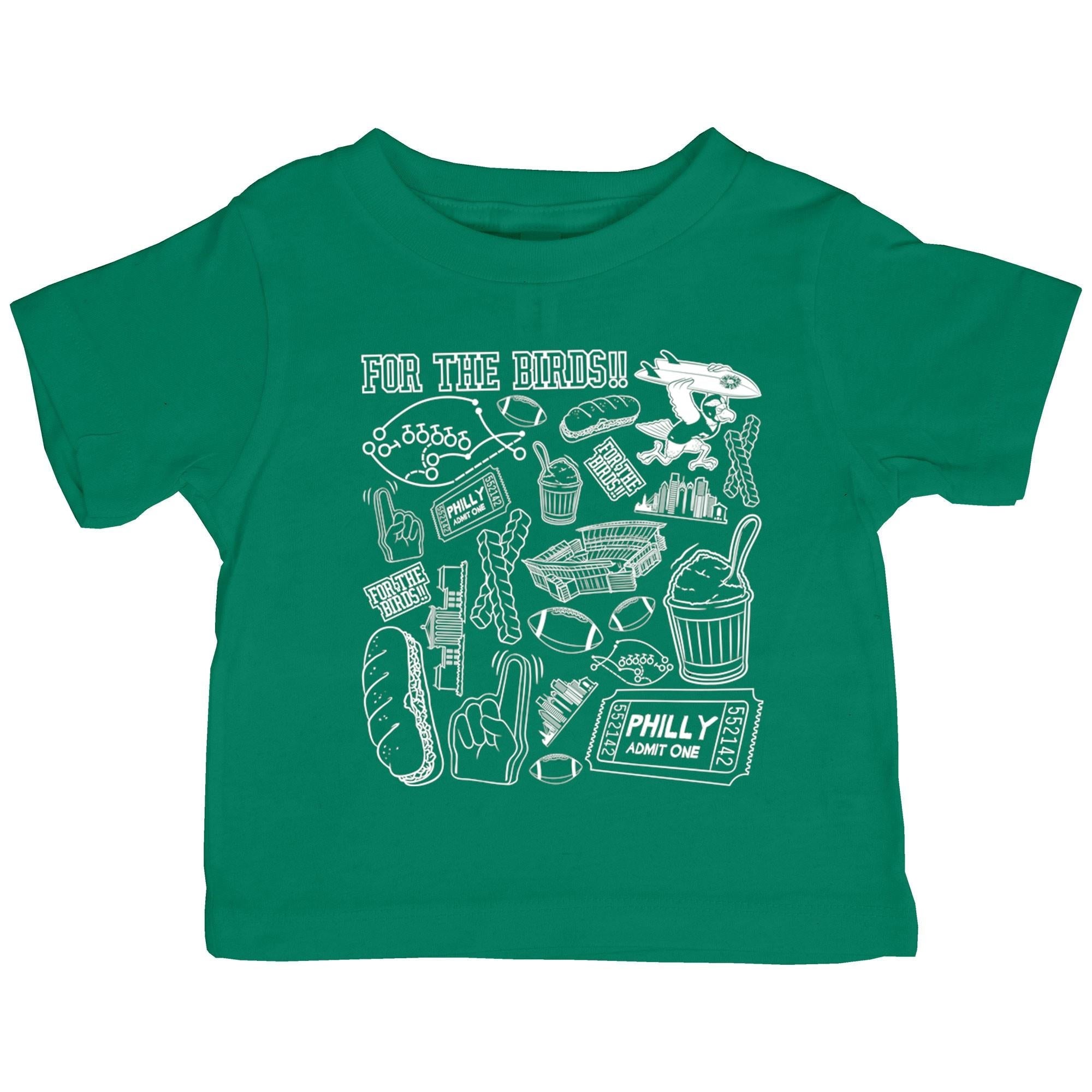 For The Birds Pattern Toddler Boys T-Shirt