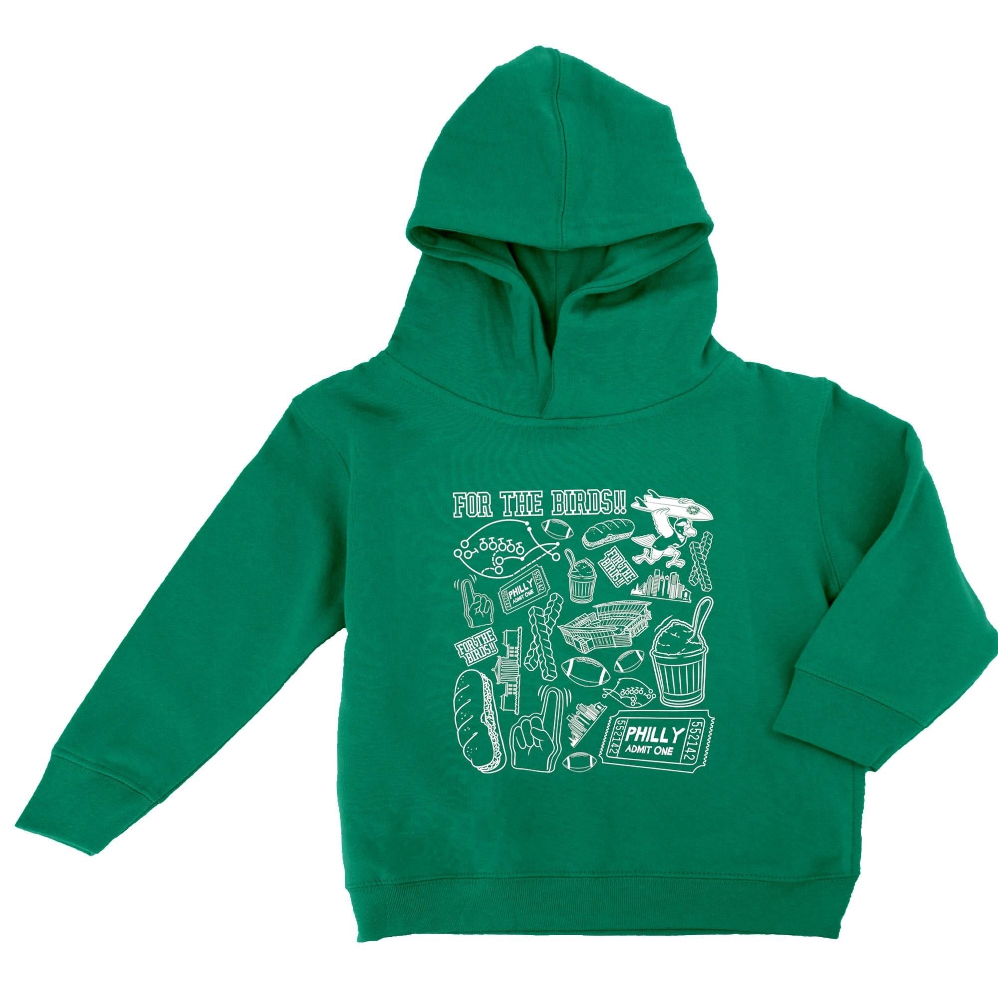 For The Birds Pattern Toddler Boys Pullover Hoodie