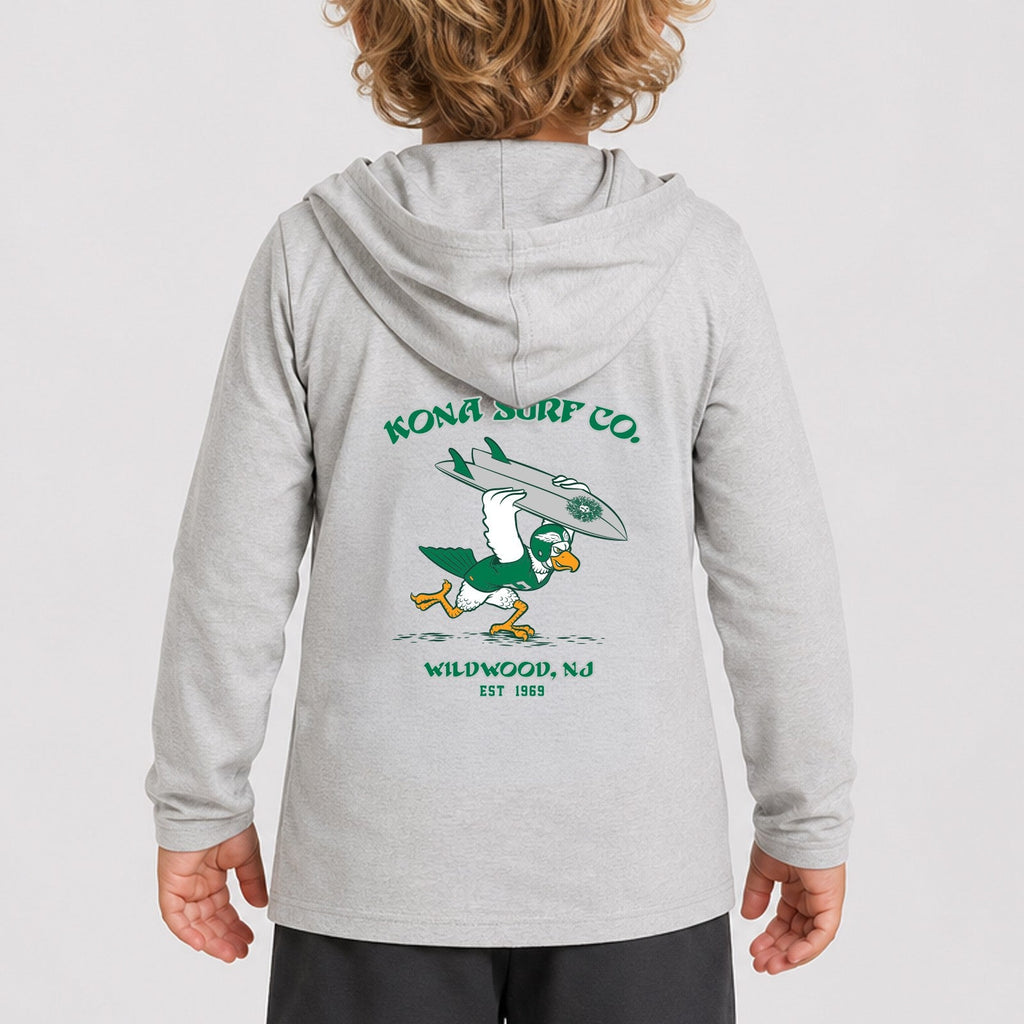 For the Birds Hooded Toddler Boys UV Sun Protection LS Shirt