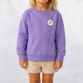 Hibiscus Puff Toddler Girls Crew Sweatshirt