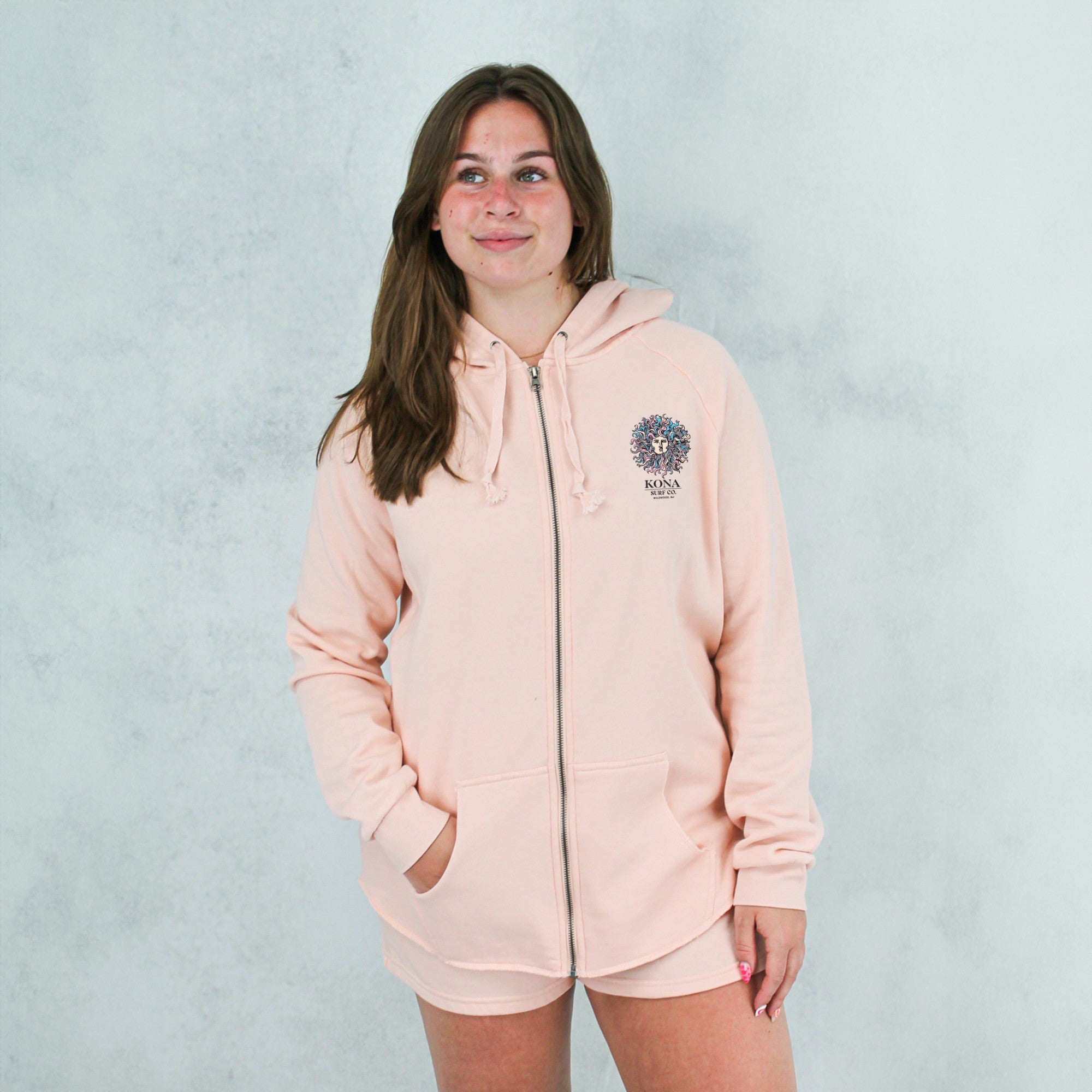 Original Sun Womens Zip Hoodie