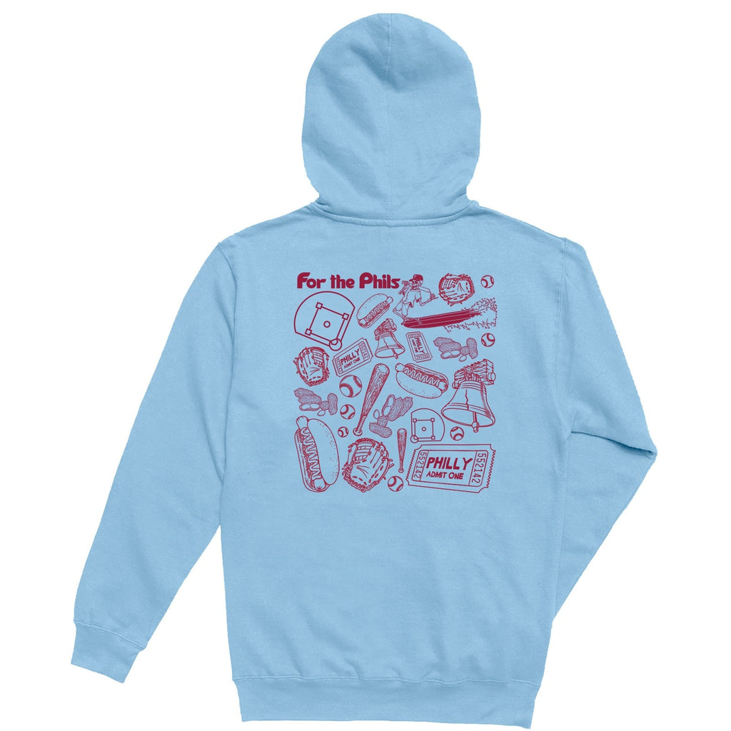 For the Phils Pattern Mens Pullover Hoodie