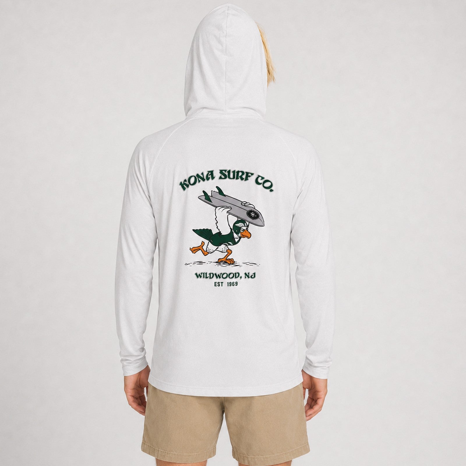 For the Birds Hooded Mens UV Sun Protection LS Shirt