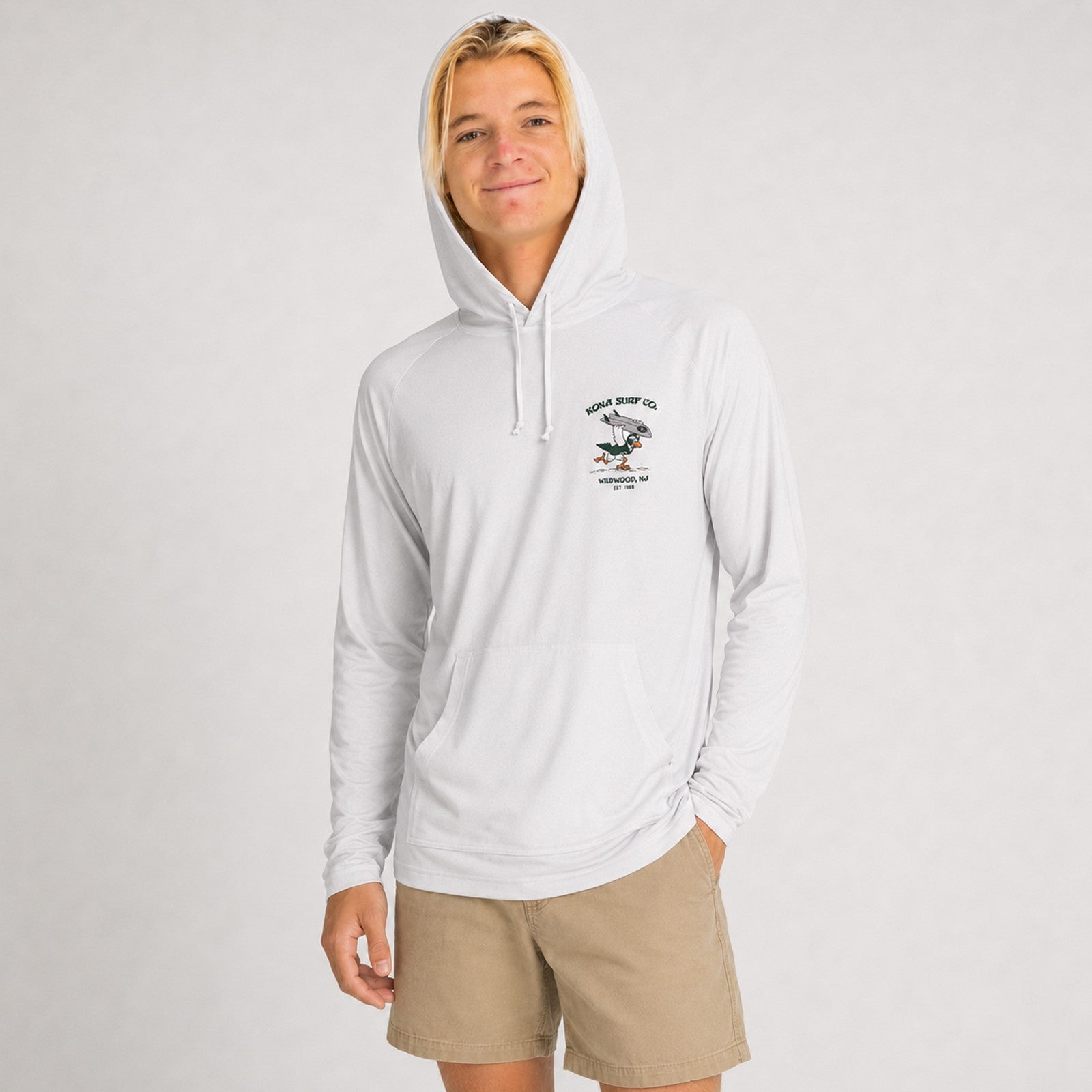For the Birds Hooded Mens UV Sun Protection LS Shirt