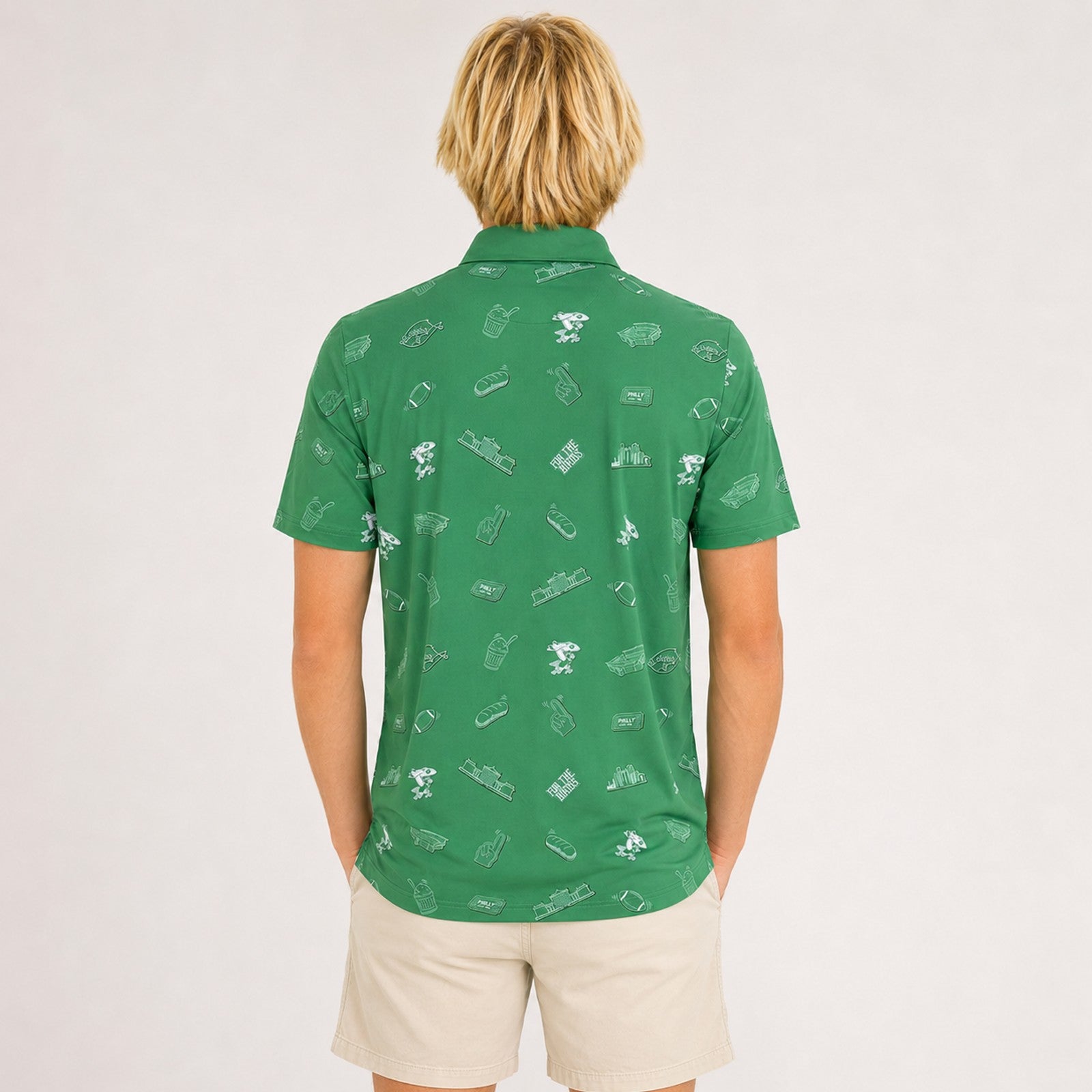 For the Birds Pattern Mens Polo