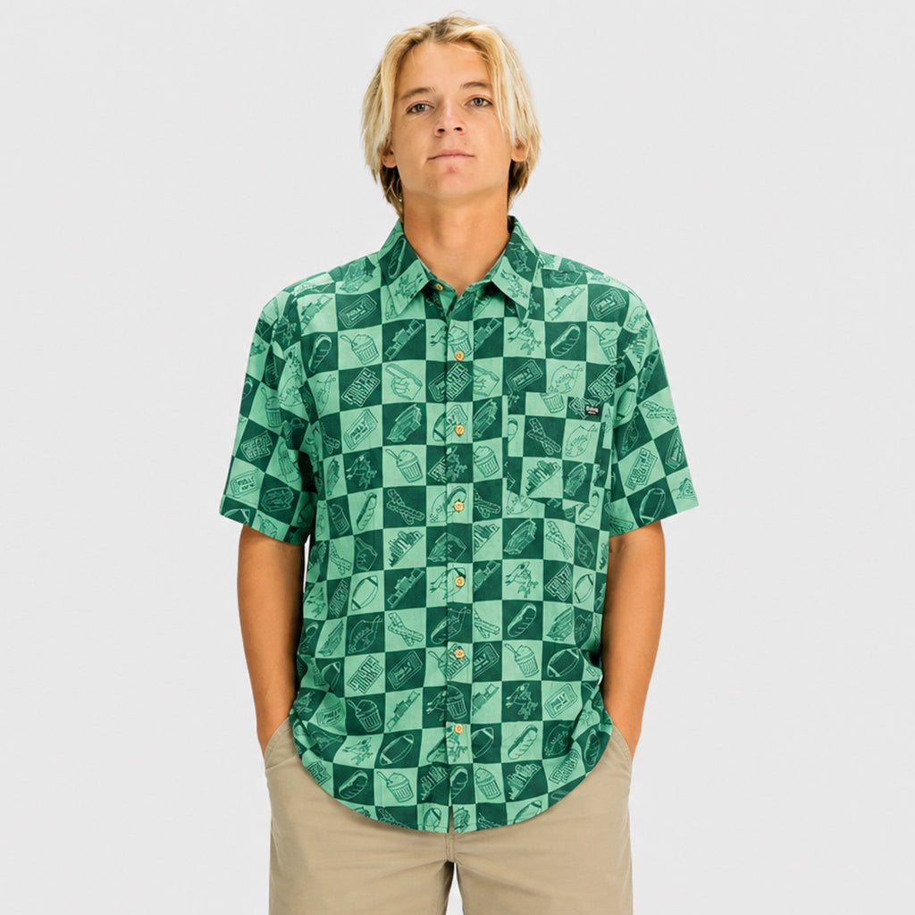 For the Birds Pattern Mens SS Woven