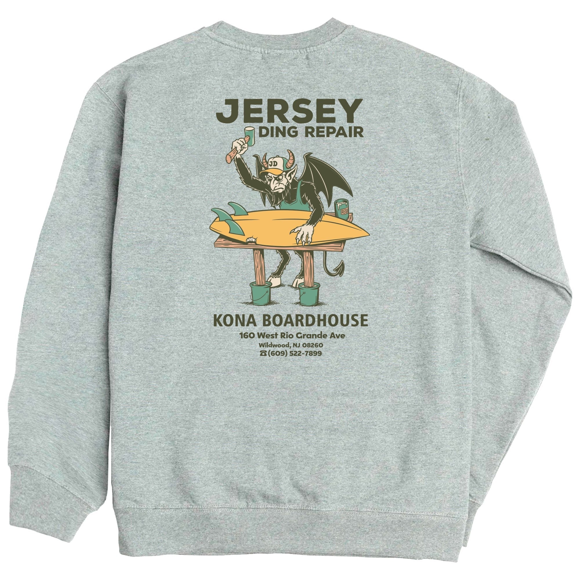 Jersey Ding Repair Mens Crew Sweatshirt