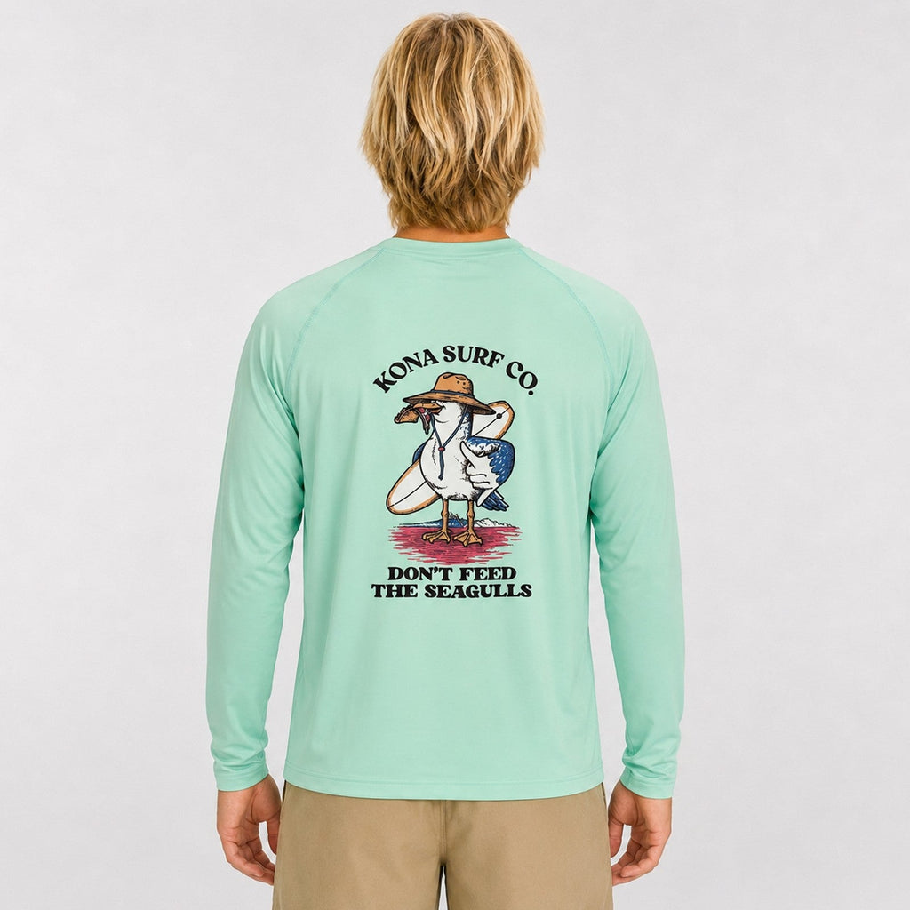 Dont Feed the Seagulls Mens UV Sun Protection LS Shirt
