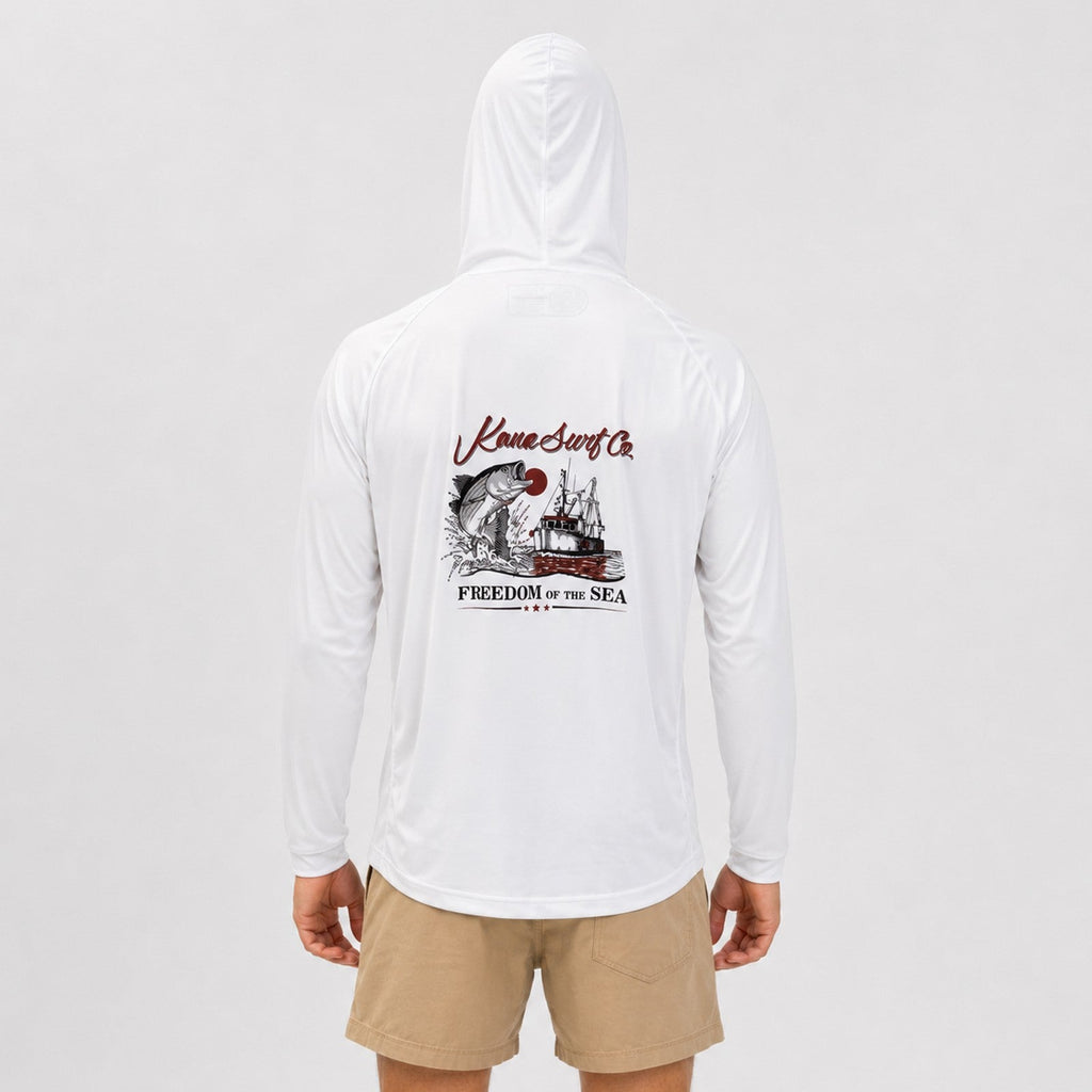 Offshore Catch Hooded Mens UV Sun Protection LS Shirt