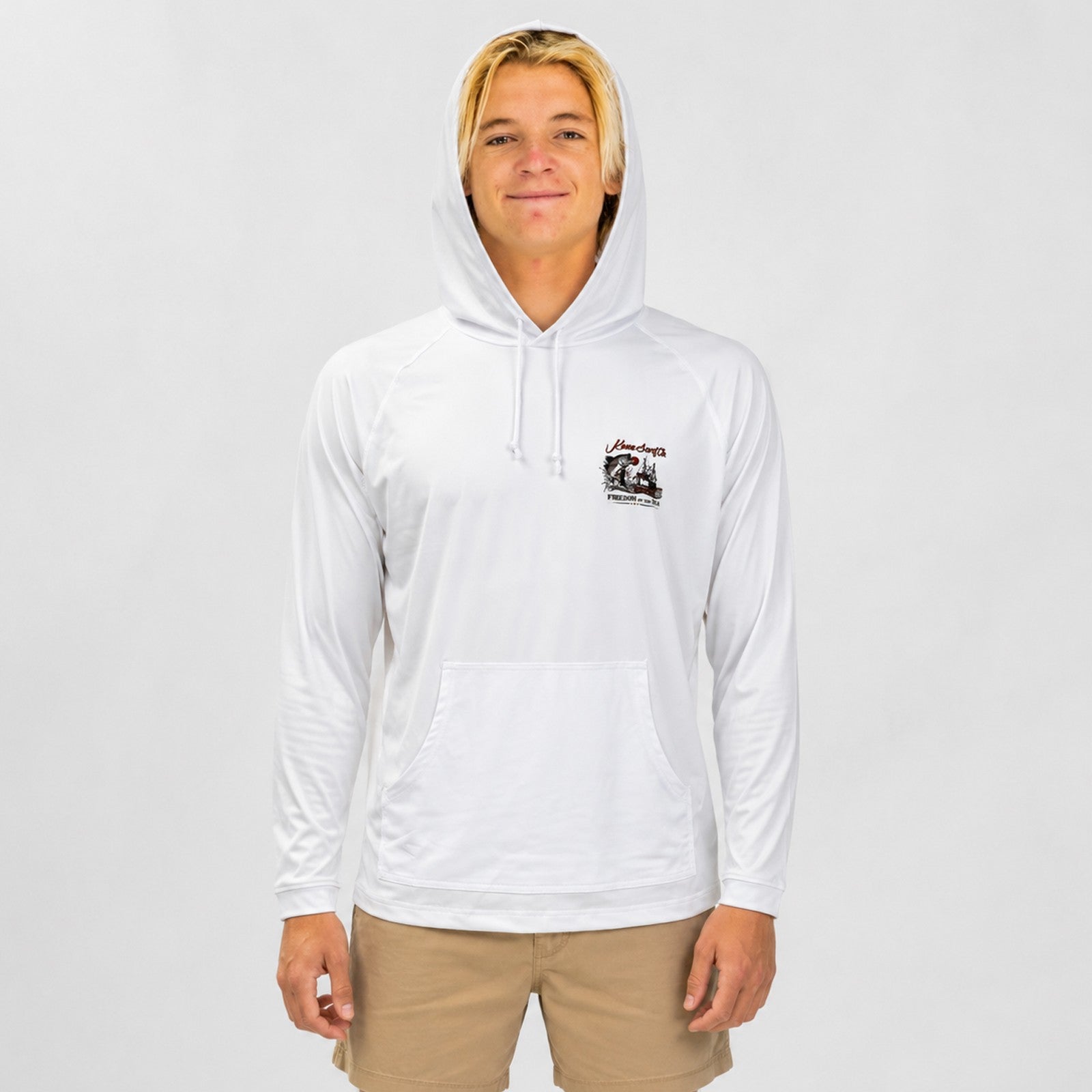 Offshore Catch Hooded Mens UV Sun Protection LS Shirt