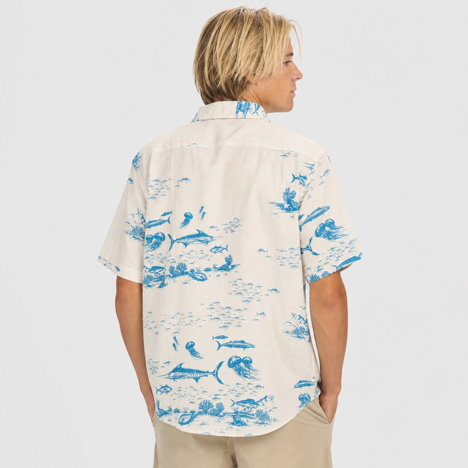Ocean Lines Mens SS Woven