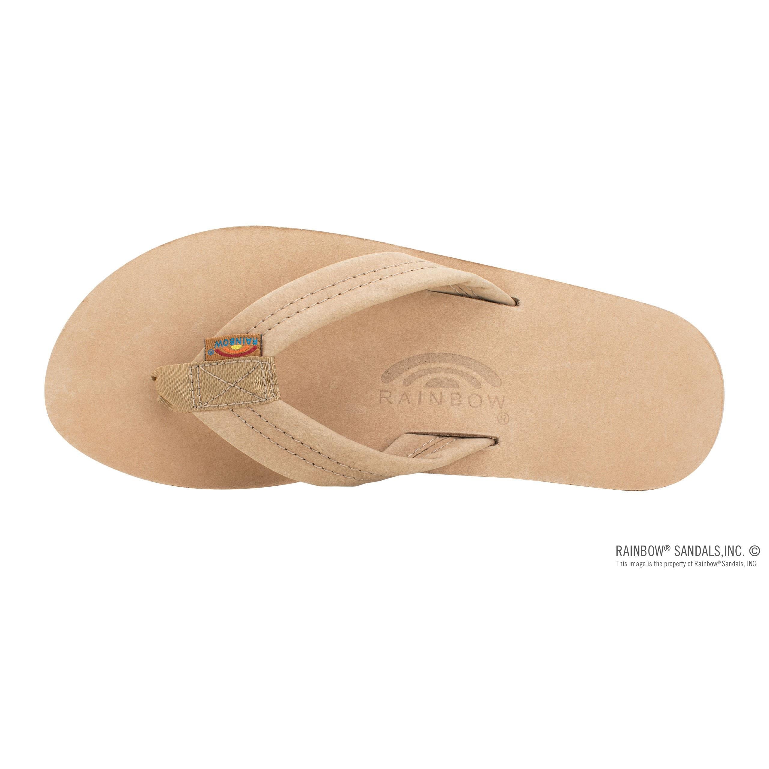 Rainbow Double Layer Wide Strap Mens Sandals