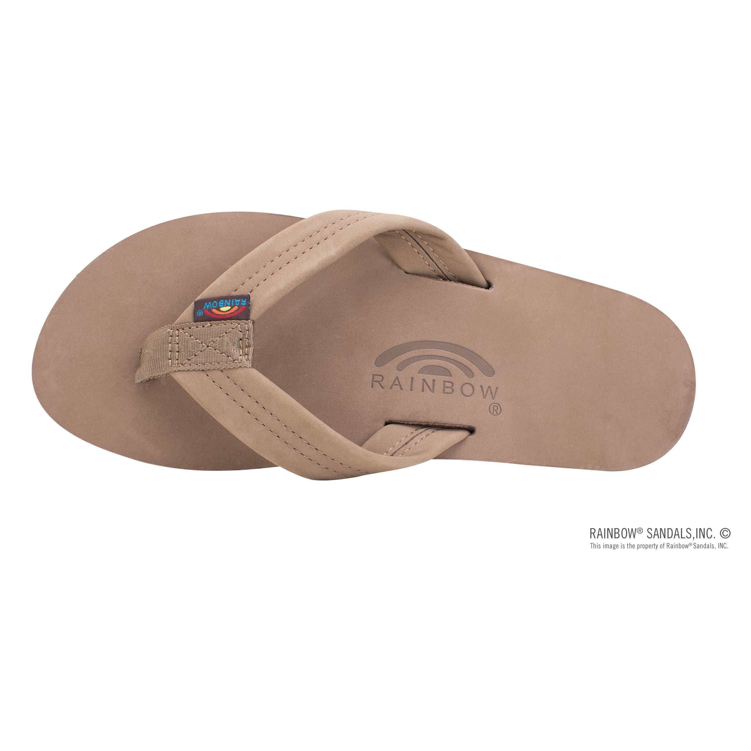 Rainbow Single Layer Wide Strap Mens Sandals