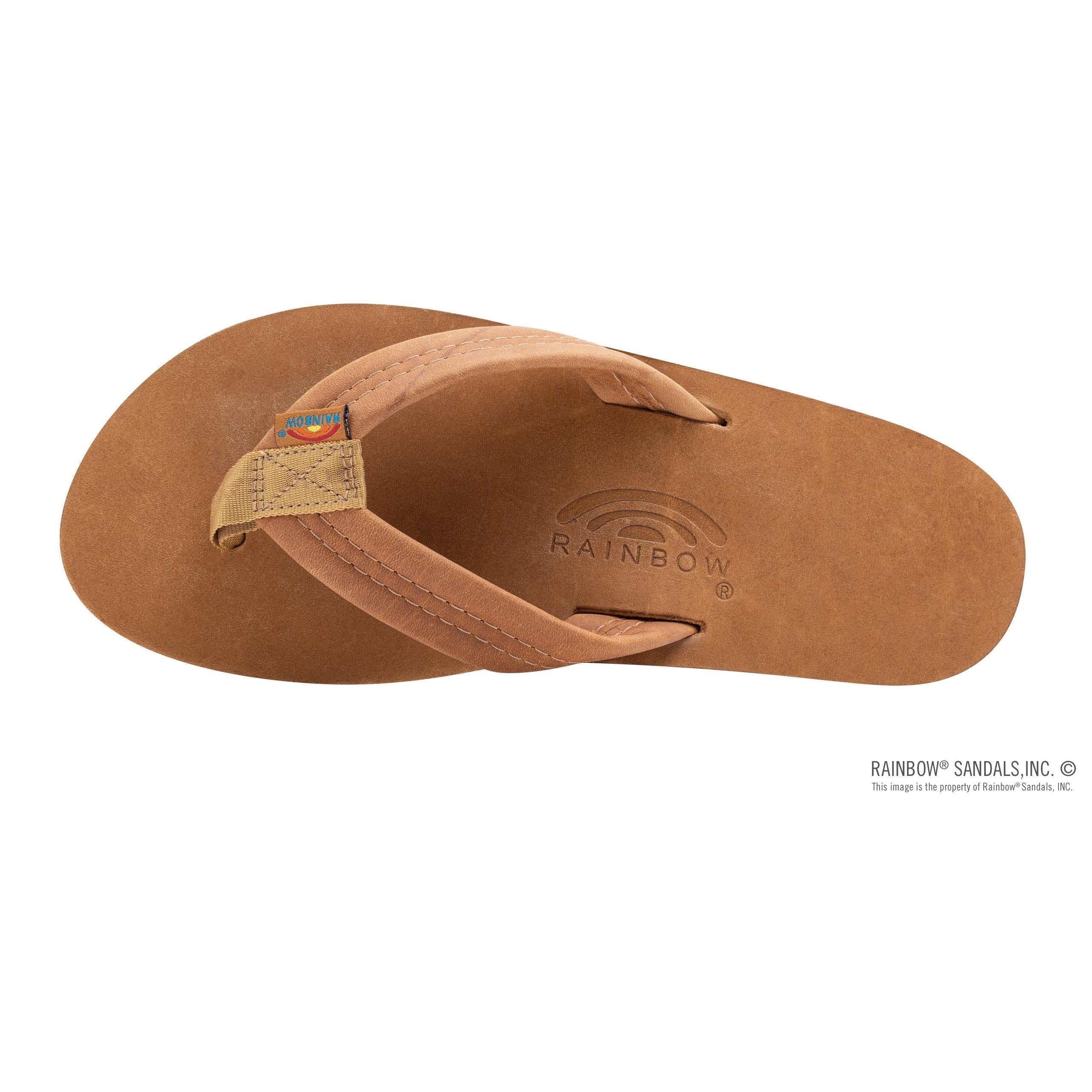 Rainbow Luxury Leather Single Layer Mens Sandals