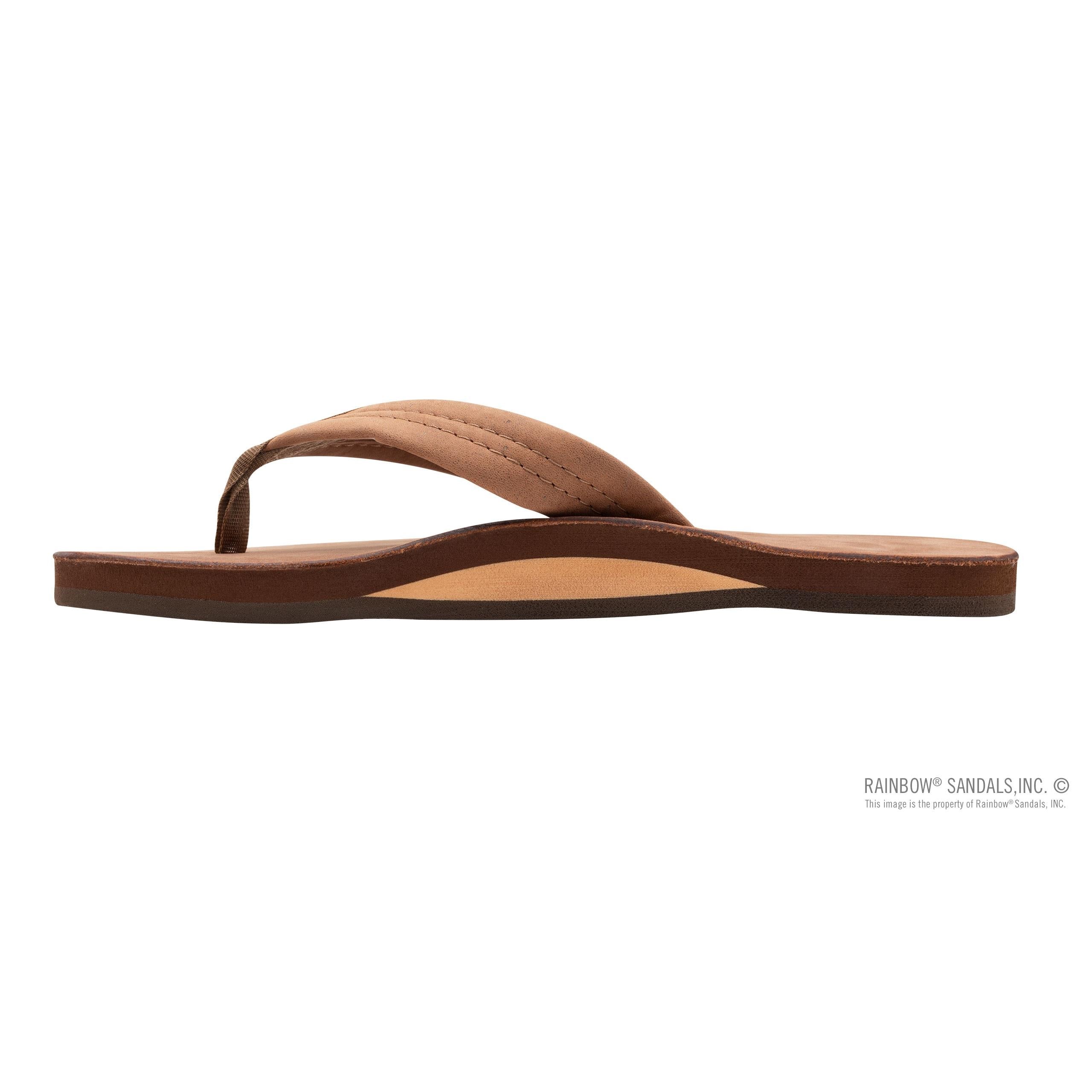 Rainbow Luxury Leather Single Layer Mens Sandals
