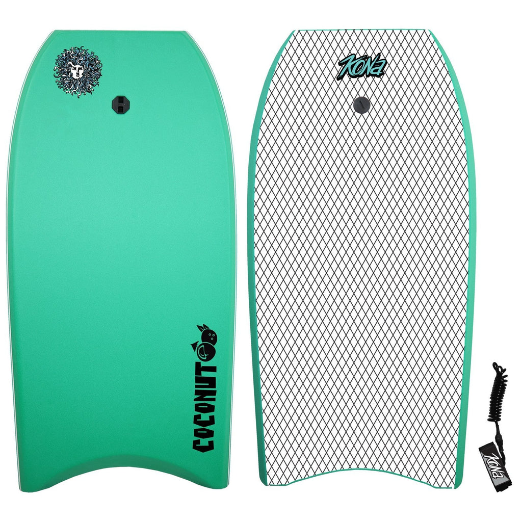 Coconut Foam Bodyboard for Adult and Kid Riders with Leash
