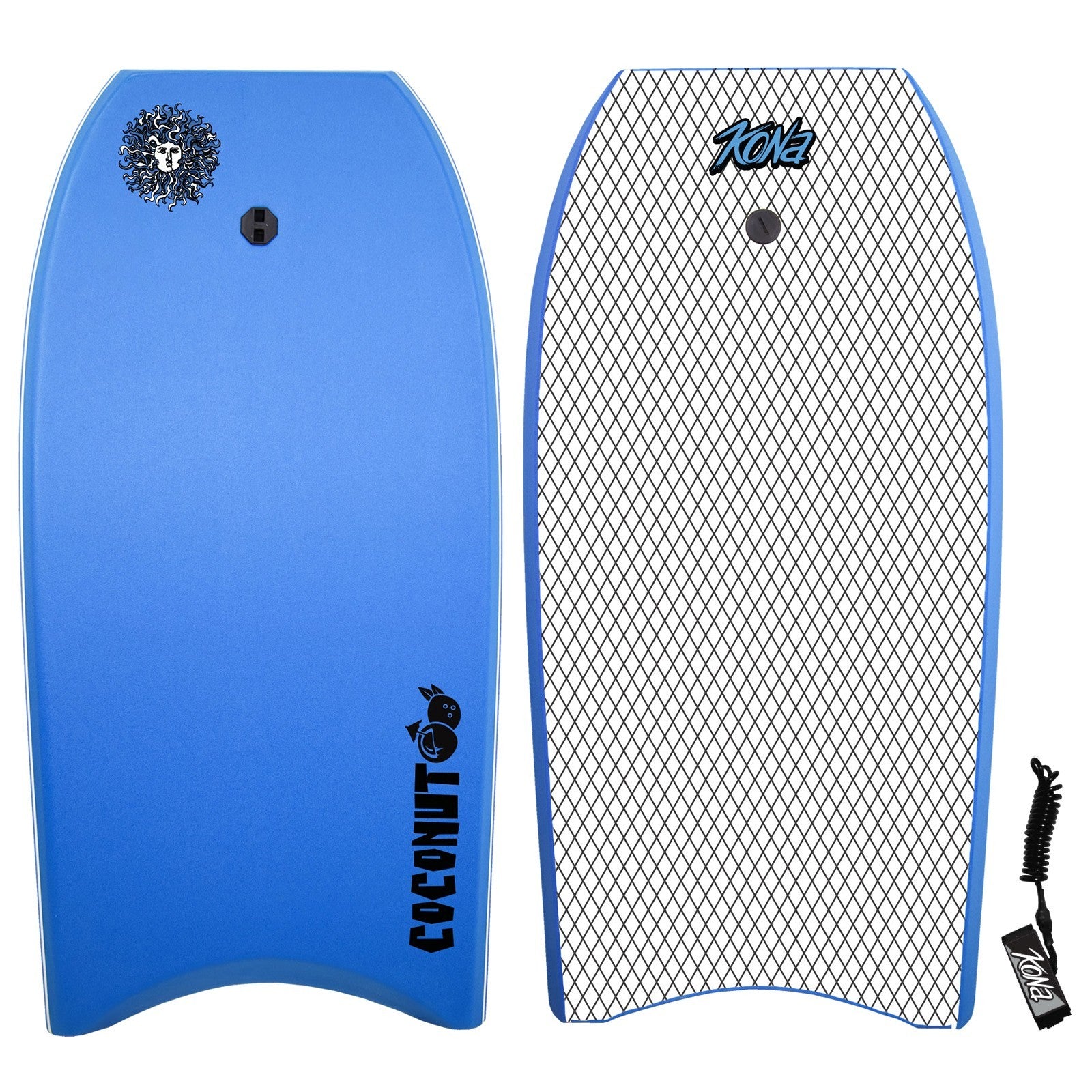 Coconut Foam Bodyboard for Adult and Kid Riders with Leash