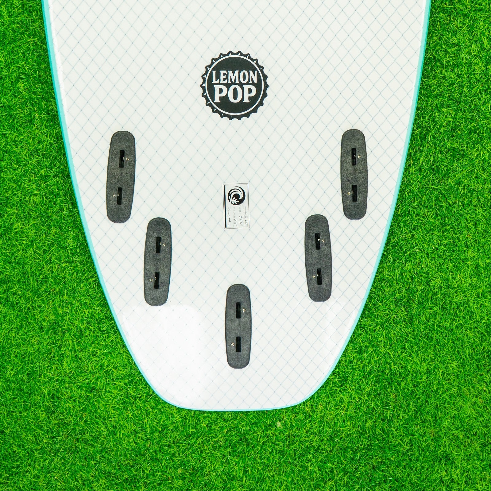 KO'A Lemon Pop 5ft 10in Small Wave - Soft Top Foam Surfboard - Includes Leash and Fins