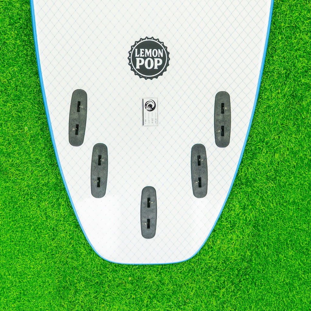 KO'A Lemon Pop 5ft 10in Small Wave - Soft Top Foam Surfboard - Includes Leash and Fins
