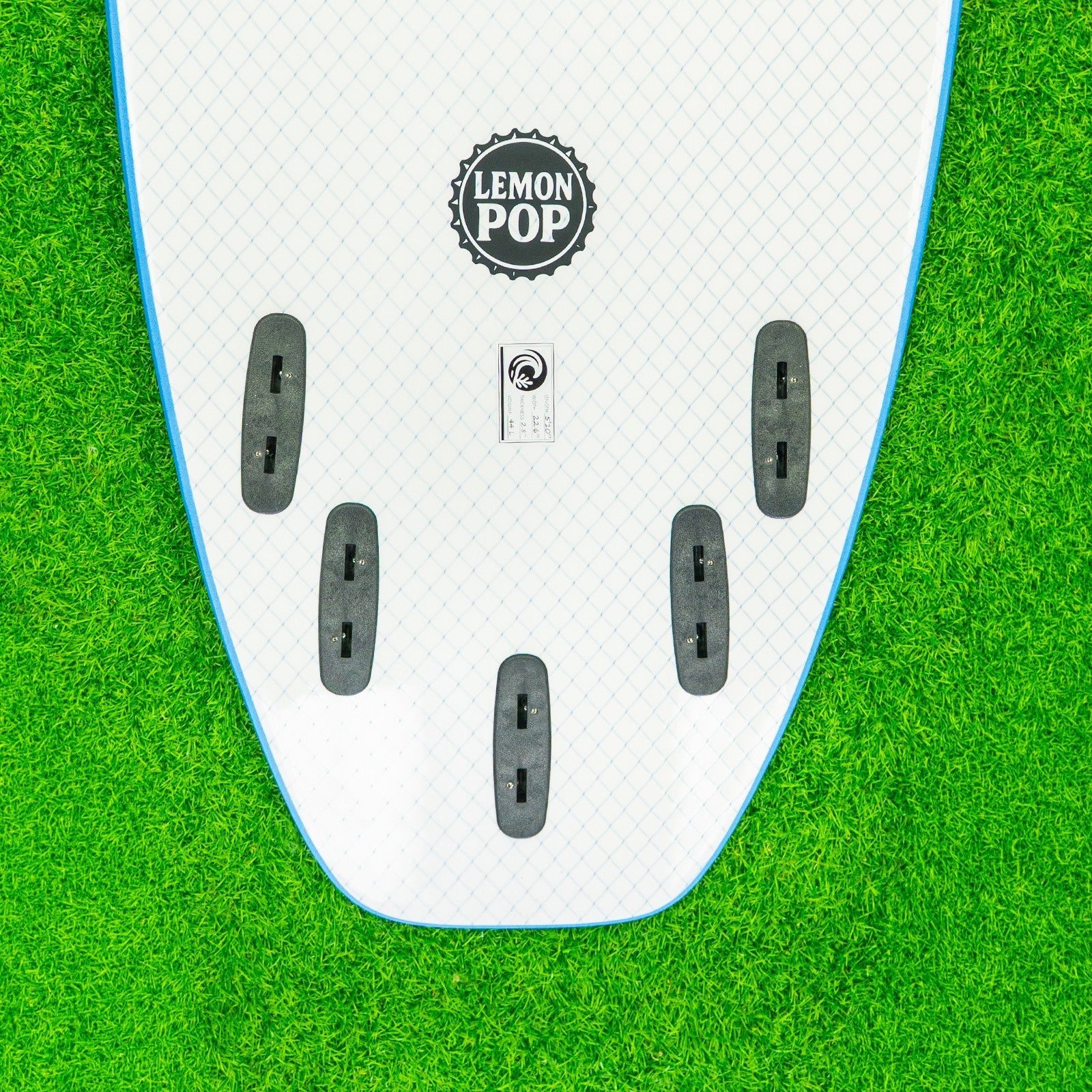 KO'A Lemon Pop 5ft 10in Small Wave - Soft Top Foam Surfboard - Includes Leash and Fins