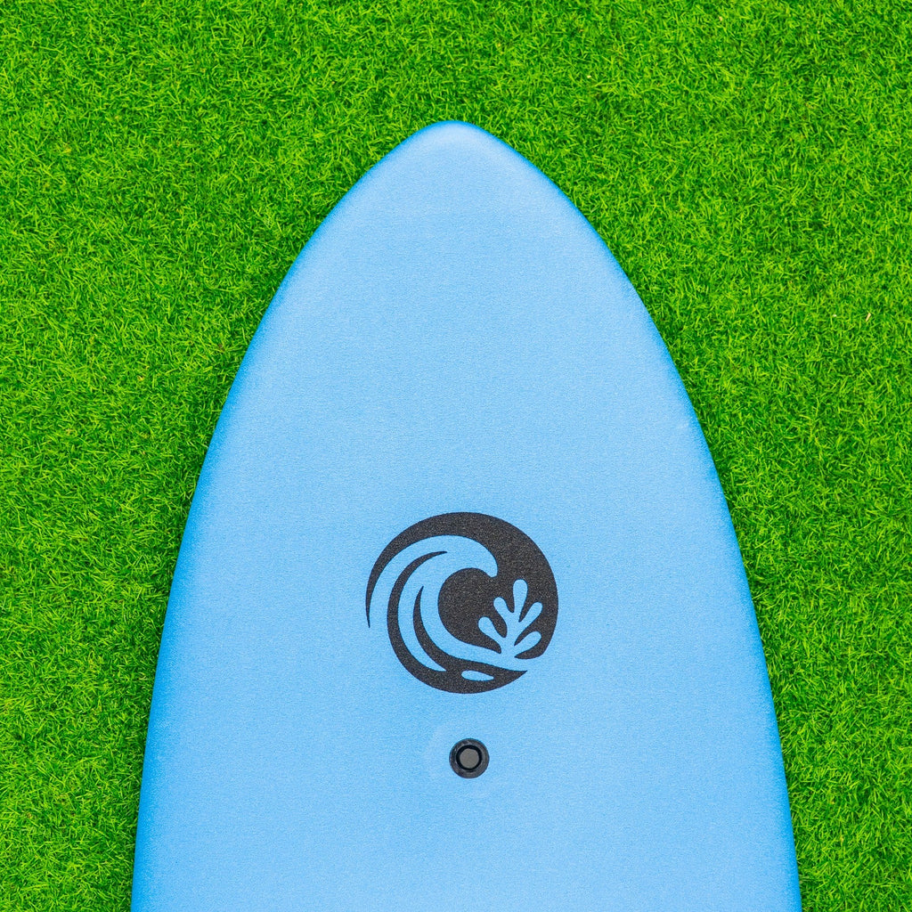 KO'A Lemon Pop 5ft 10in Small Wave - Soft Top Foam Surfboard - Includes Leash and Fins