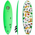 Zephyr - Soft Top Foam Surfboard - Includes Leash and Fins