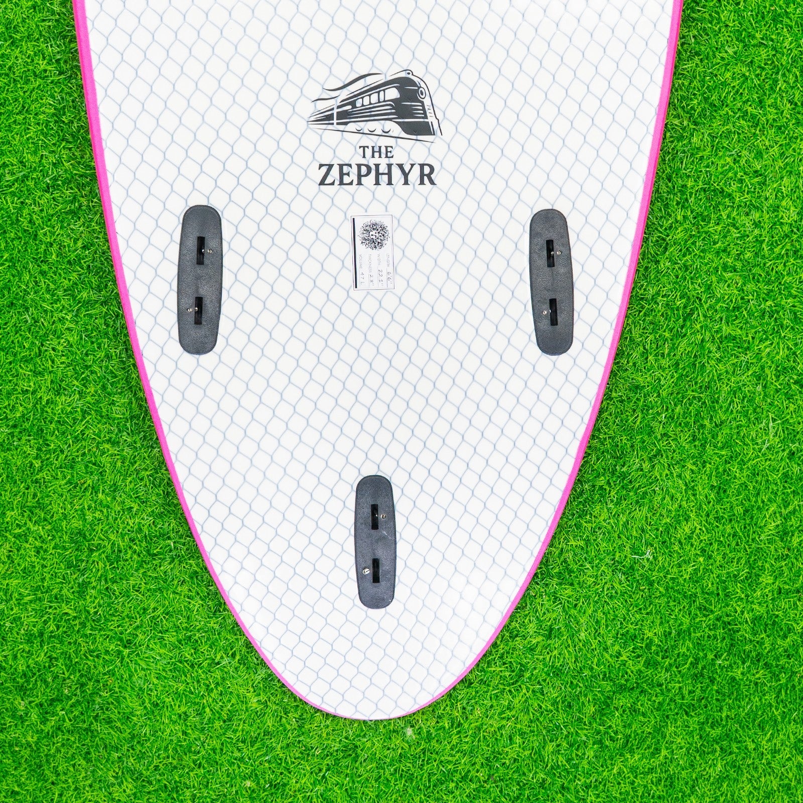 Zephyr - Soft Top Foam Surfboard - Includes Leash and Fins