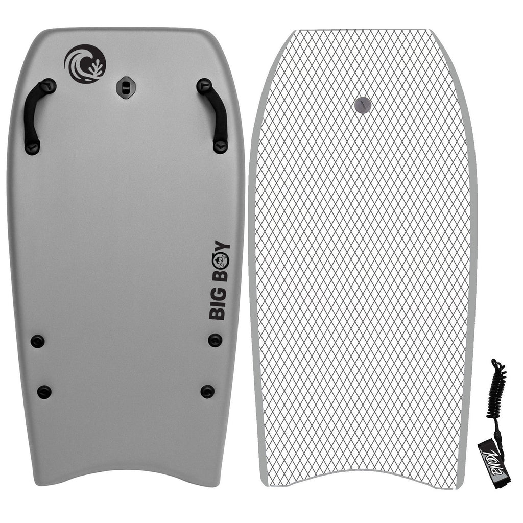 KO'A Big Boy Large 50in Foam Bodyboard for Adult and Kid Riders with Leash