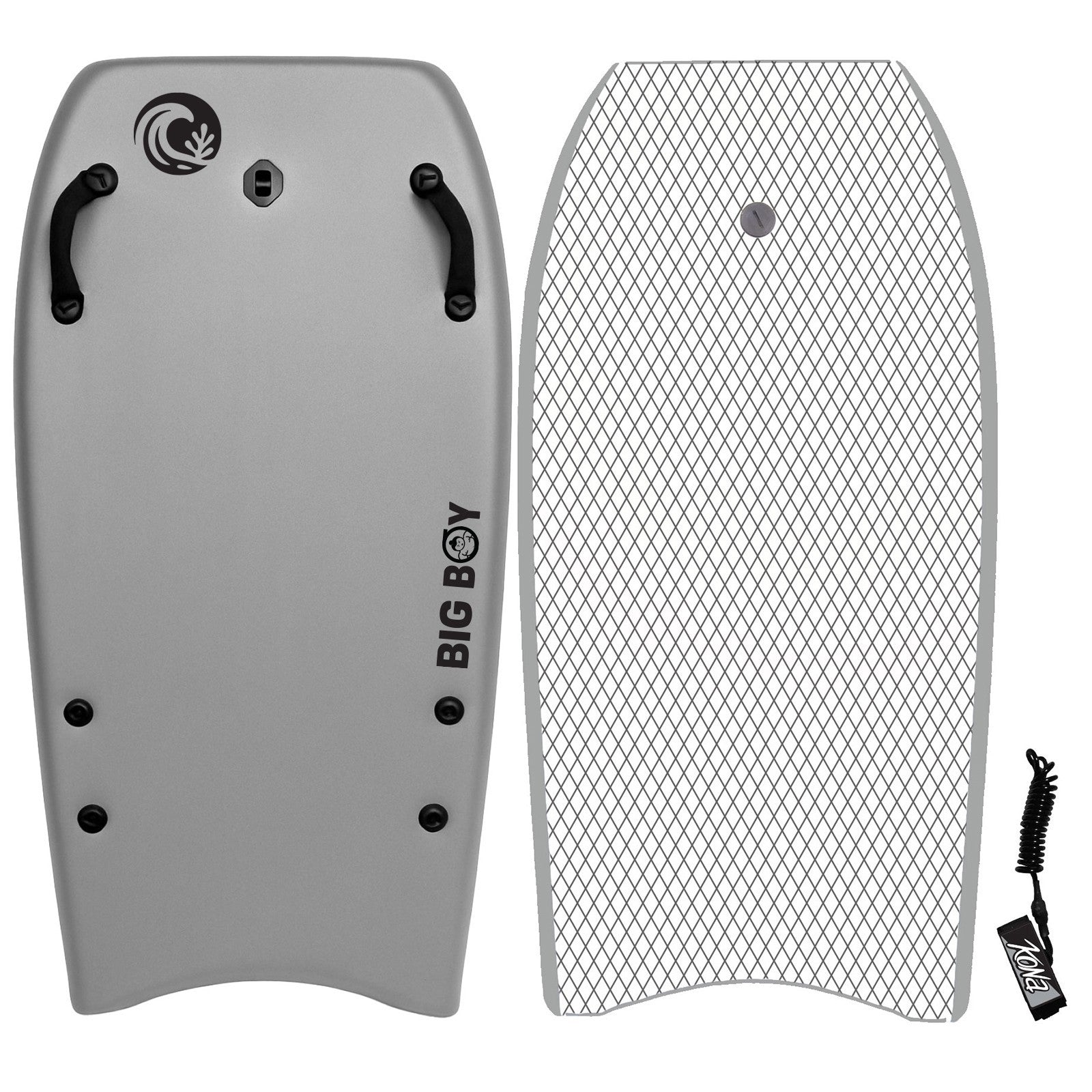 KO'A Big Boy Large 50in Foam Bodyboard for Adult and Kid Riders with Leash