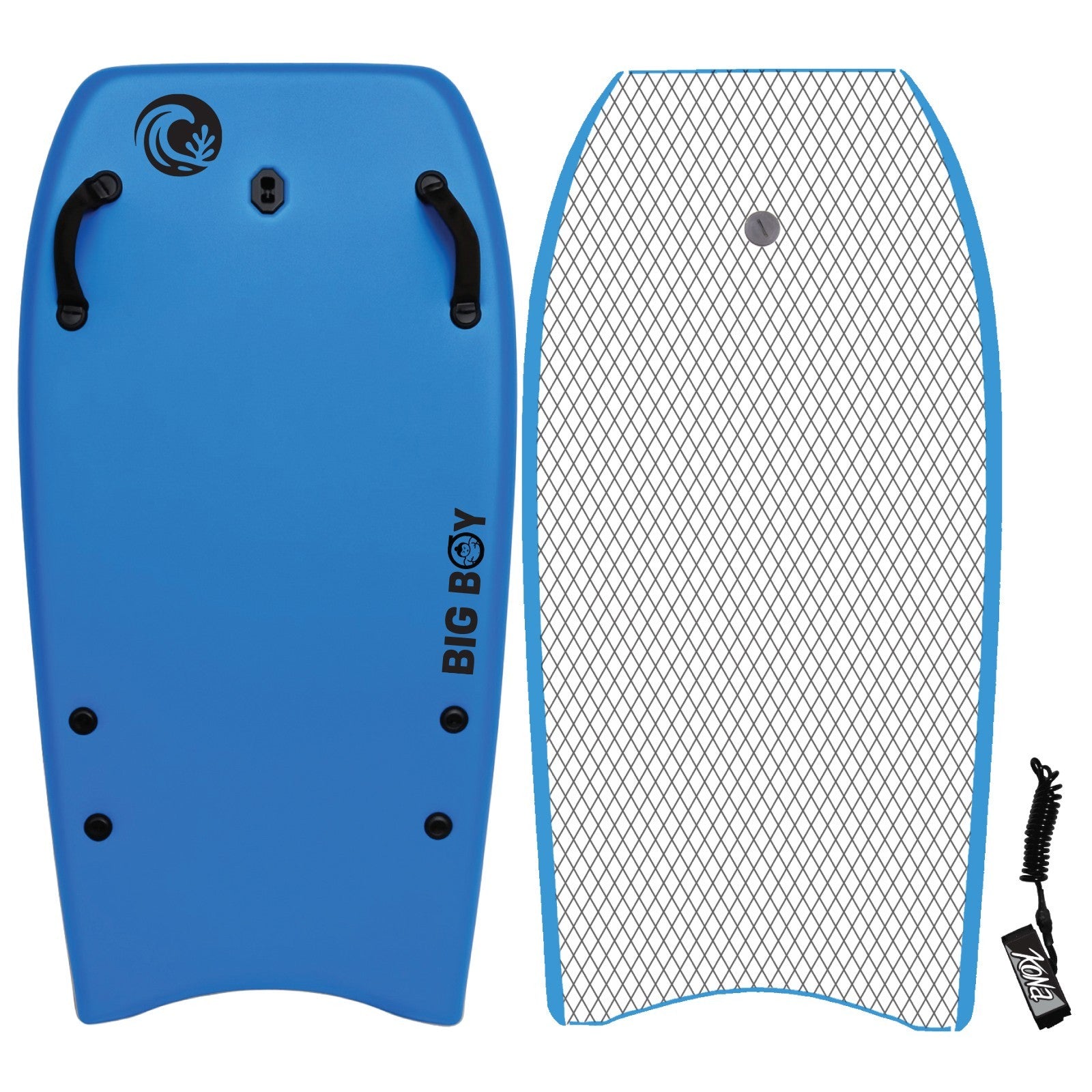 KO'A Big Boy Large 50in Foam Bodyboard for Adult and Kid Riders with Leash