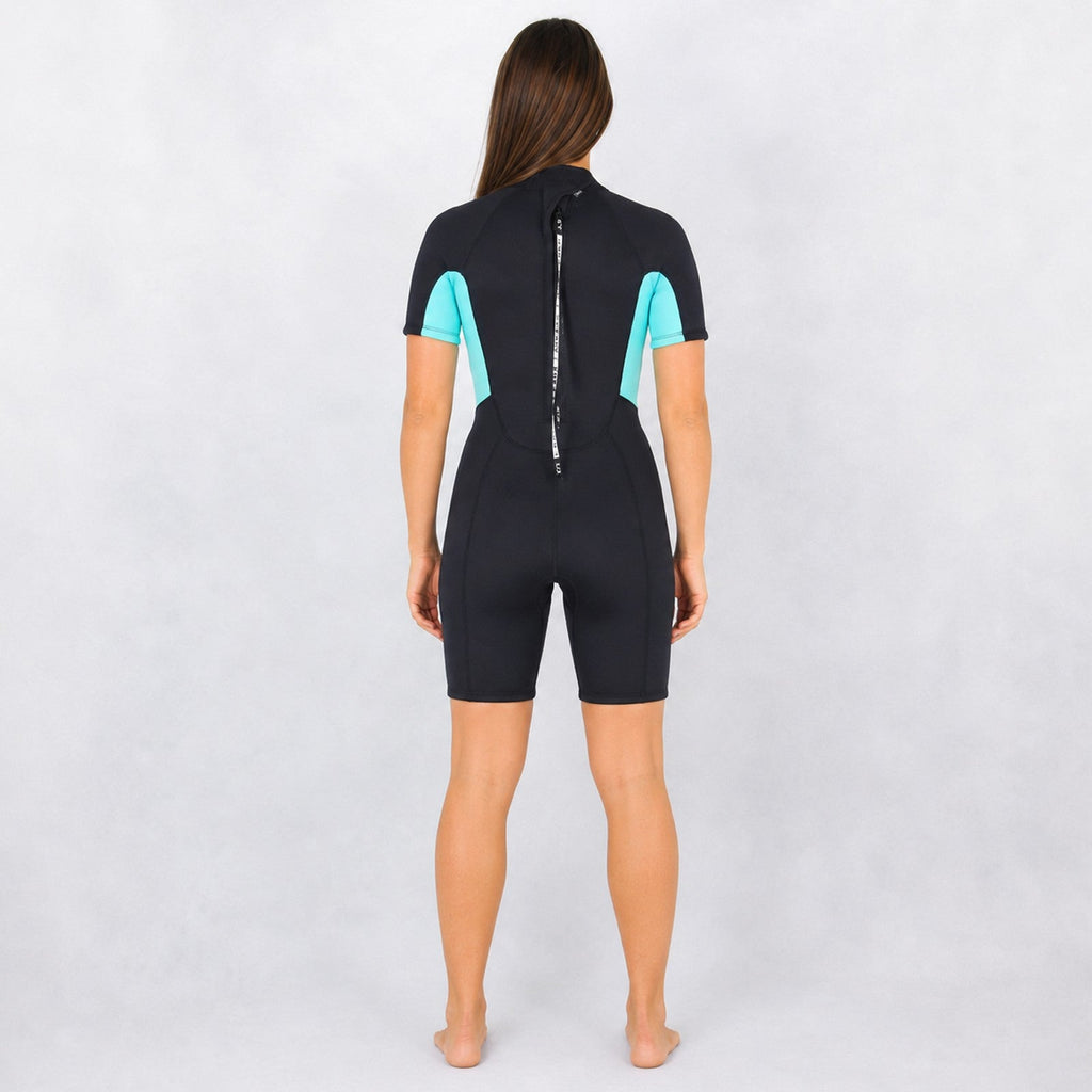 Emma 2mm Flatlock Backzip S/S Womens Springsuit