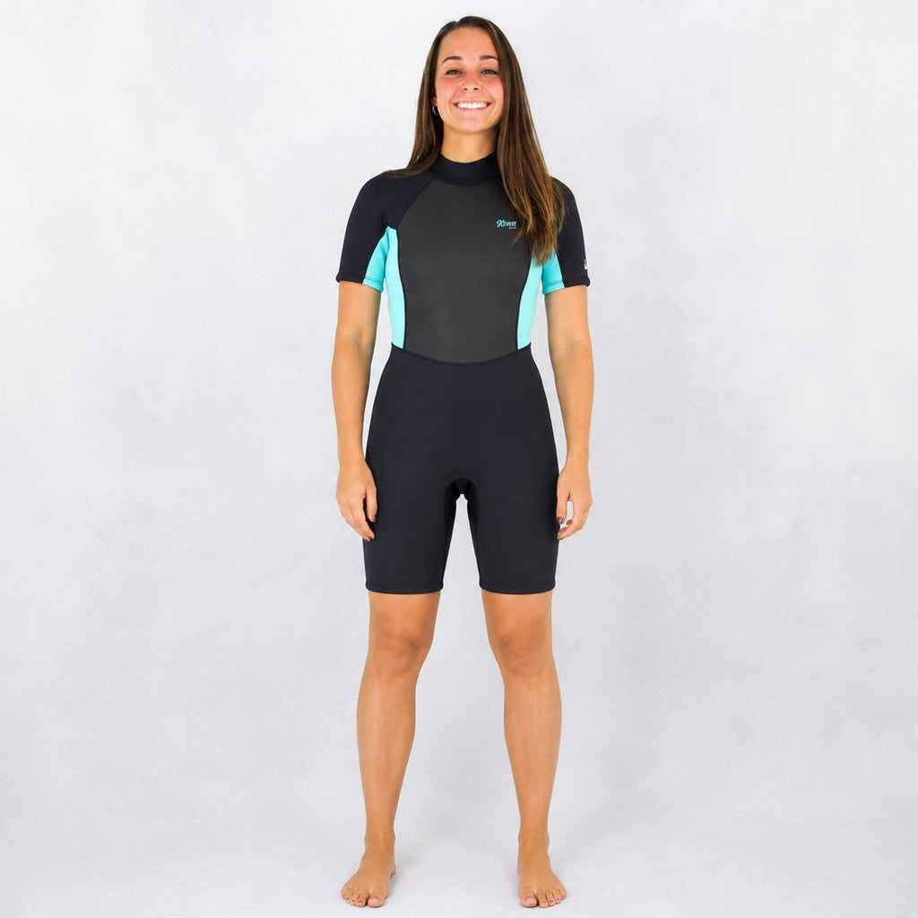 Emma 2mm Flatlock Backzip S/S Womens Springsuit