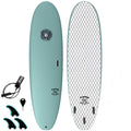 Plantain - Soft Top Foam Surfboard - Includes Leash and Fins