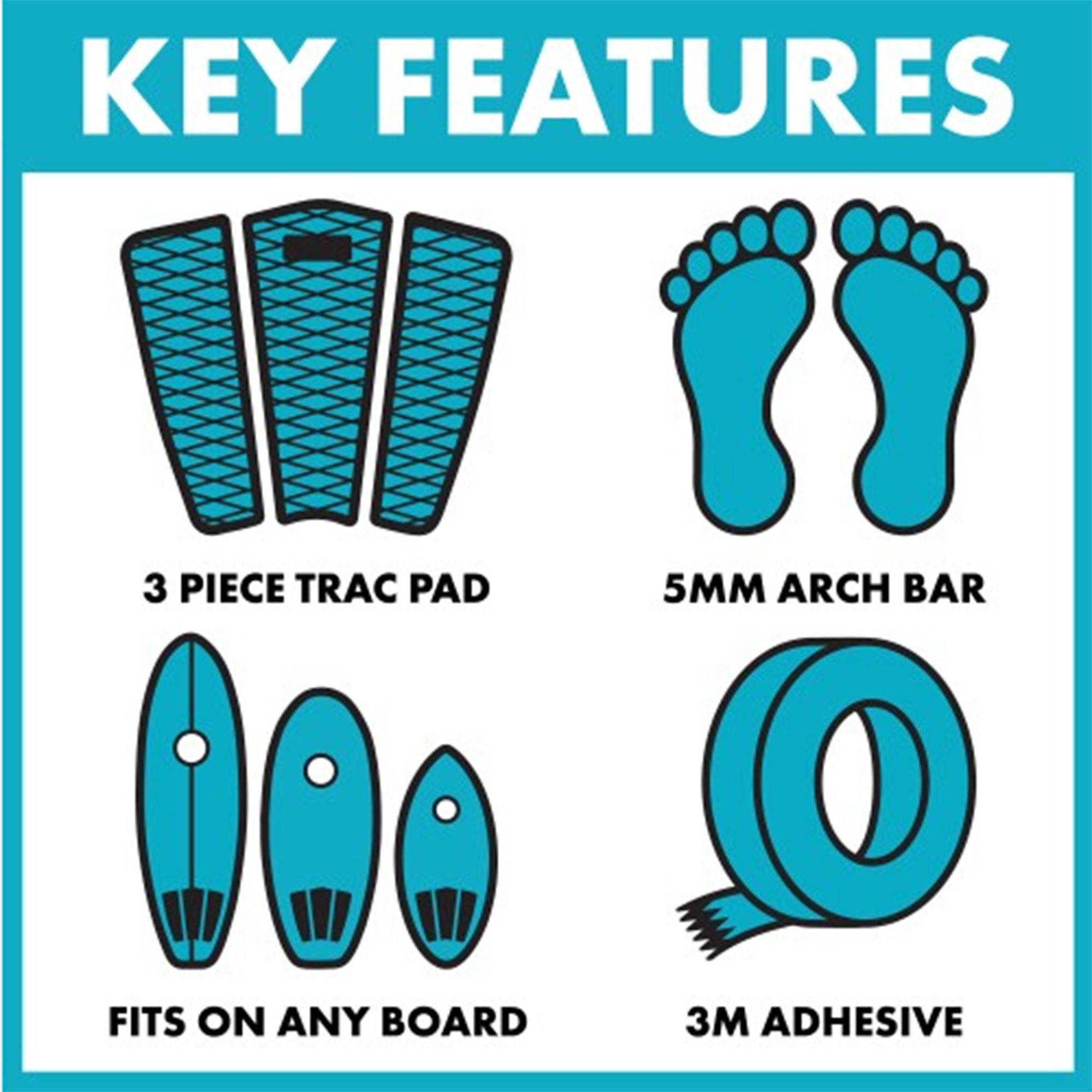 3 Piece Arch Trac Pad