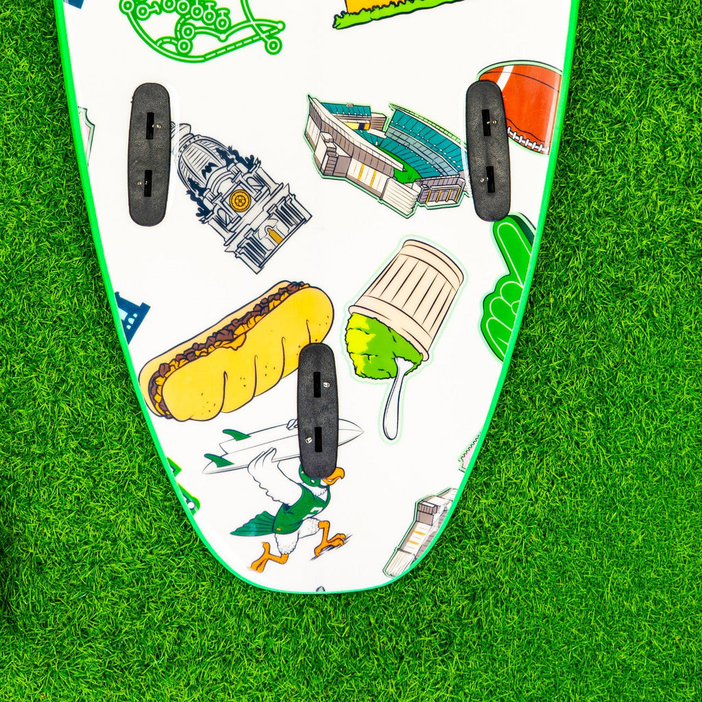 High Performance - Soft Top Foam Surfboard - Includes Leash and Fins