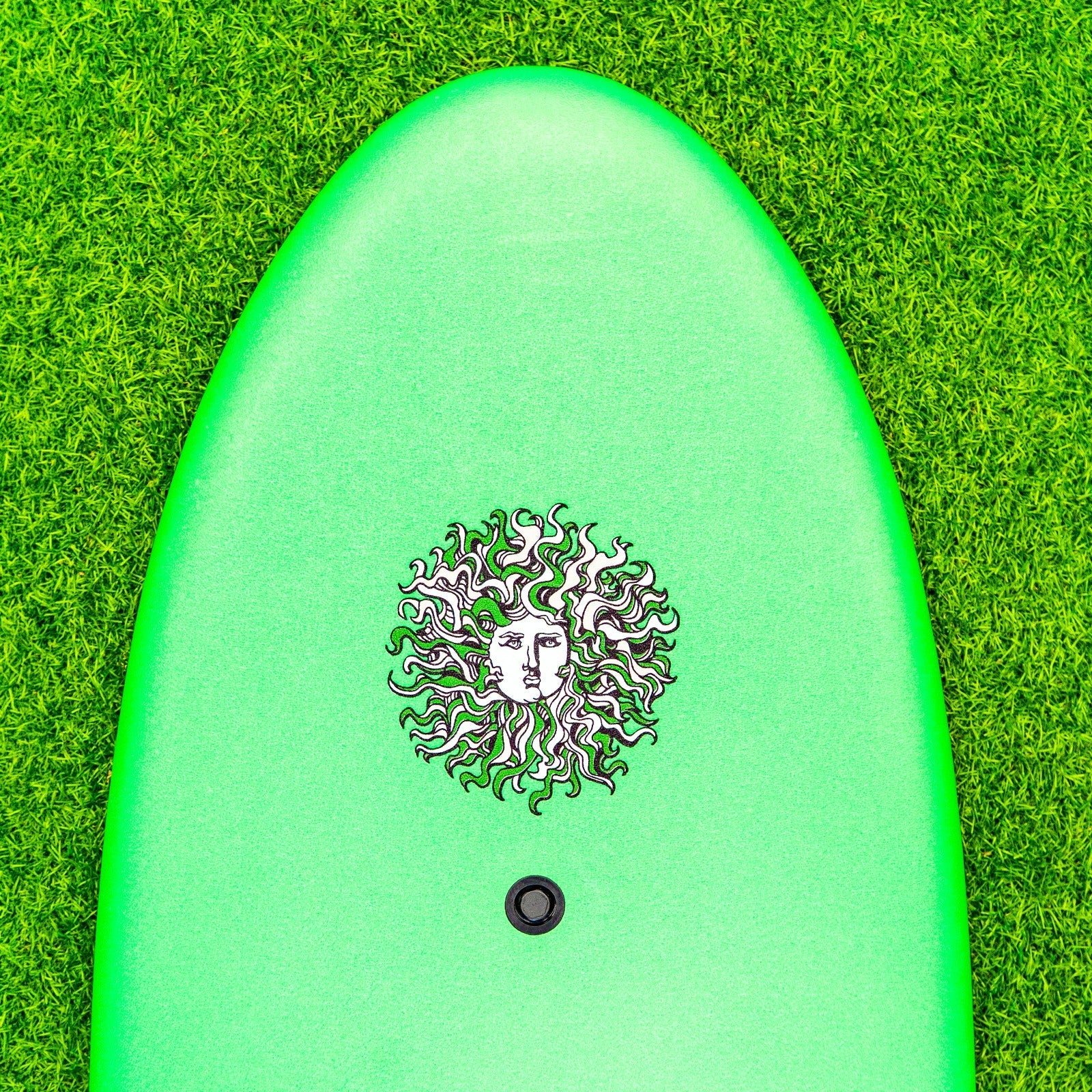 4-4 4ft 4in Bodyboard - Soft Top Short Foam Surfboard for Beginners and Kids - Includes Leash and Fins