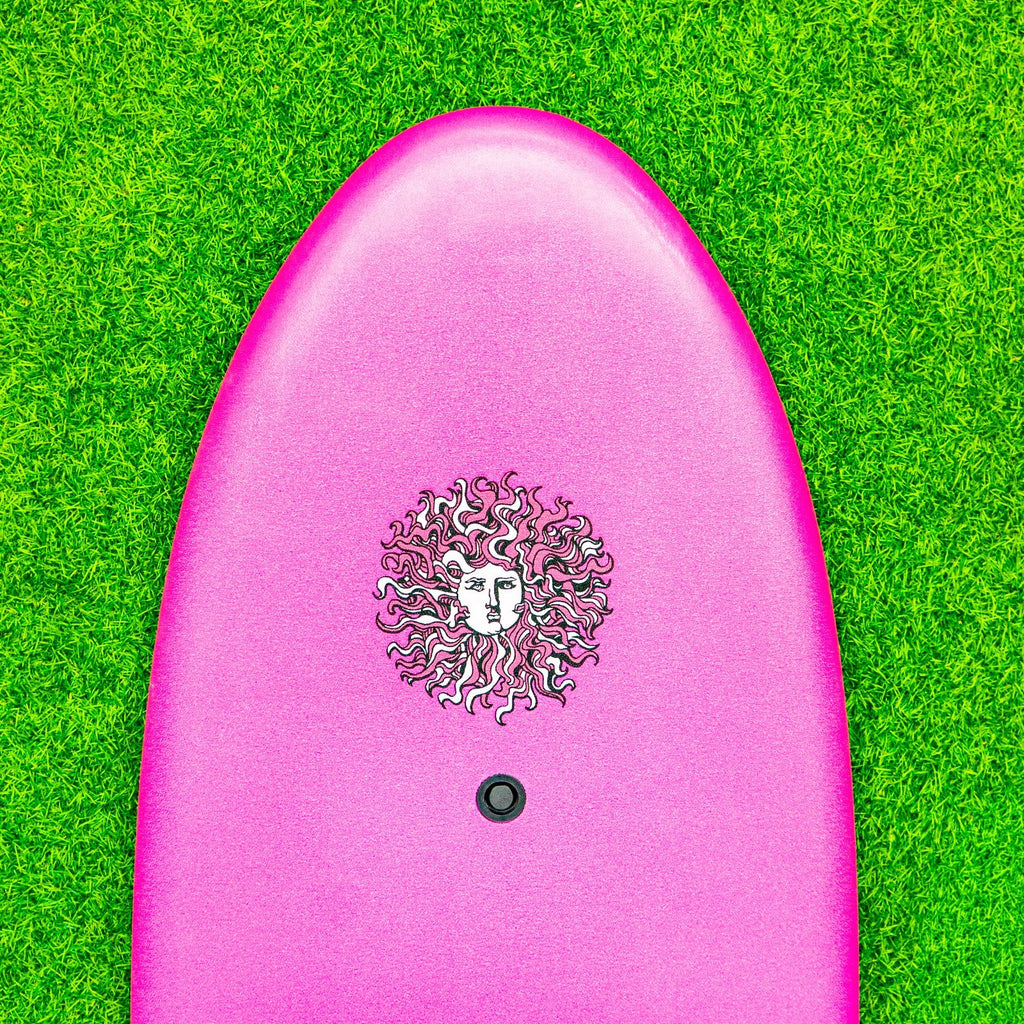4-4 4ft 4in Bodyboard - Soft Top Short Foam Surfboard for Beginners and Kids - Includes Leash and Fins