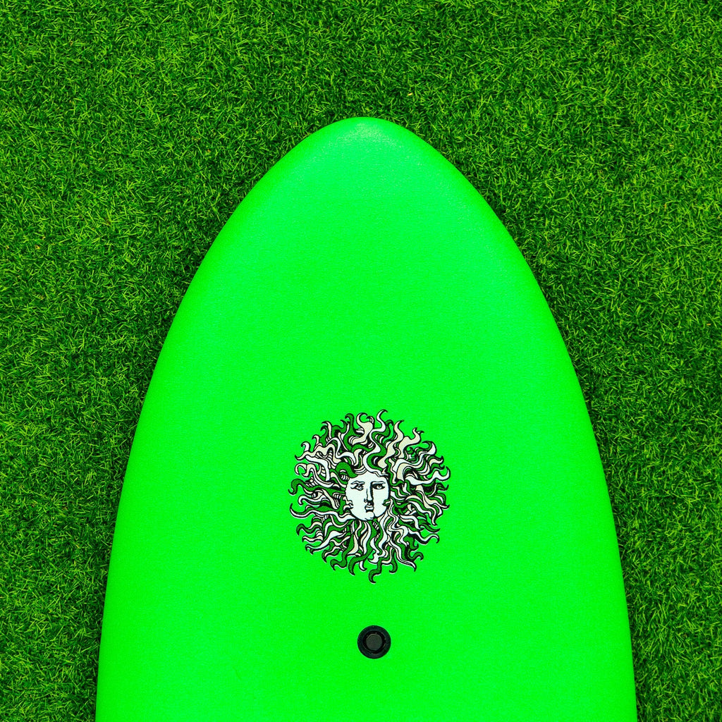 5-5 5ft 5in Fish - Soft Top Short Foam Surfboard for Beginners and Kids - Includes Leash and Fins